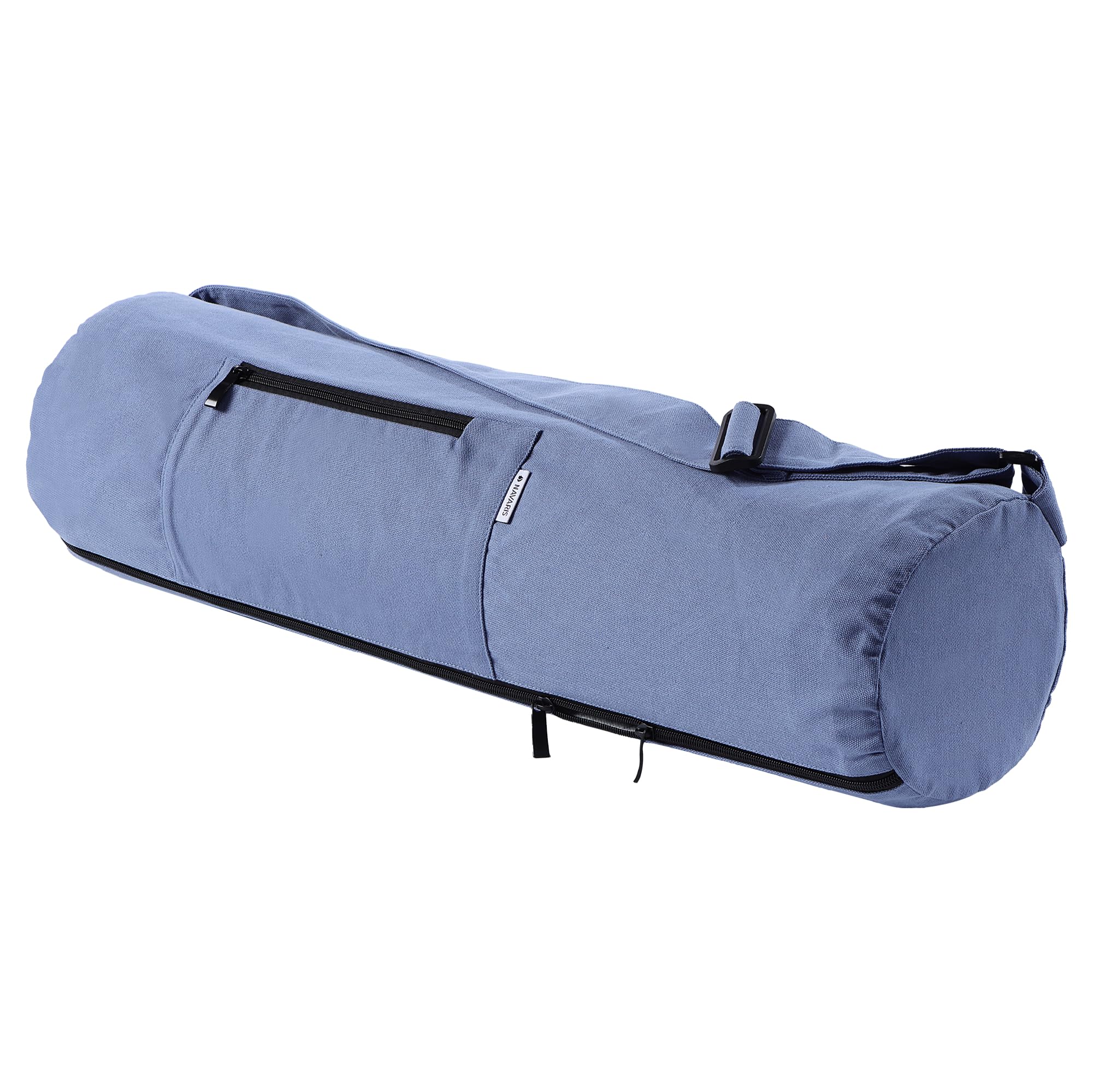 Navaris XXL Yogatasche für Yogamatte aus Baumwolle - Tasche für Yoga Matte mit Reißverschluss Tragegurt - Große Hülle Ø18x72x29cm - div. Farben