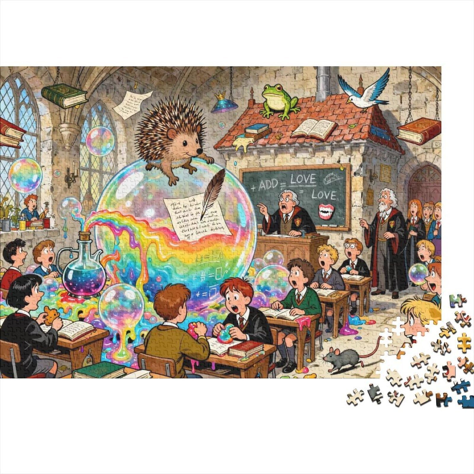 Potions Class Catastrophe Wooden Jigsaw Puzzle Waterproof 1000 Piece Puzzles for Adults Gifts Fun Educational Games — image 1