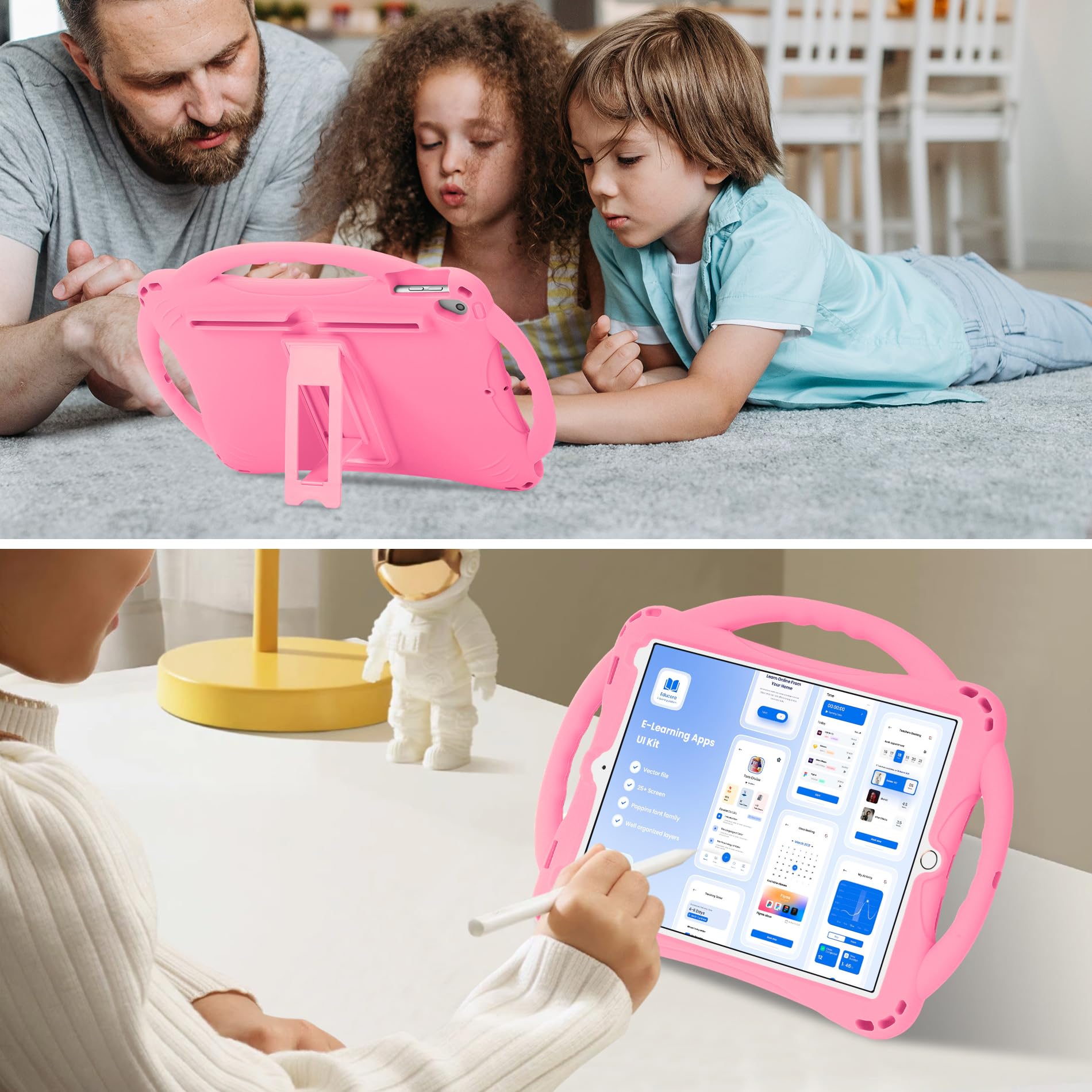 Custodia Antiurto Per Bambini Per IPad 10.2″ (7a/8a/9a Gen) E Altri – Con Manico, In EVA