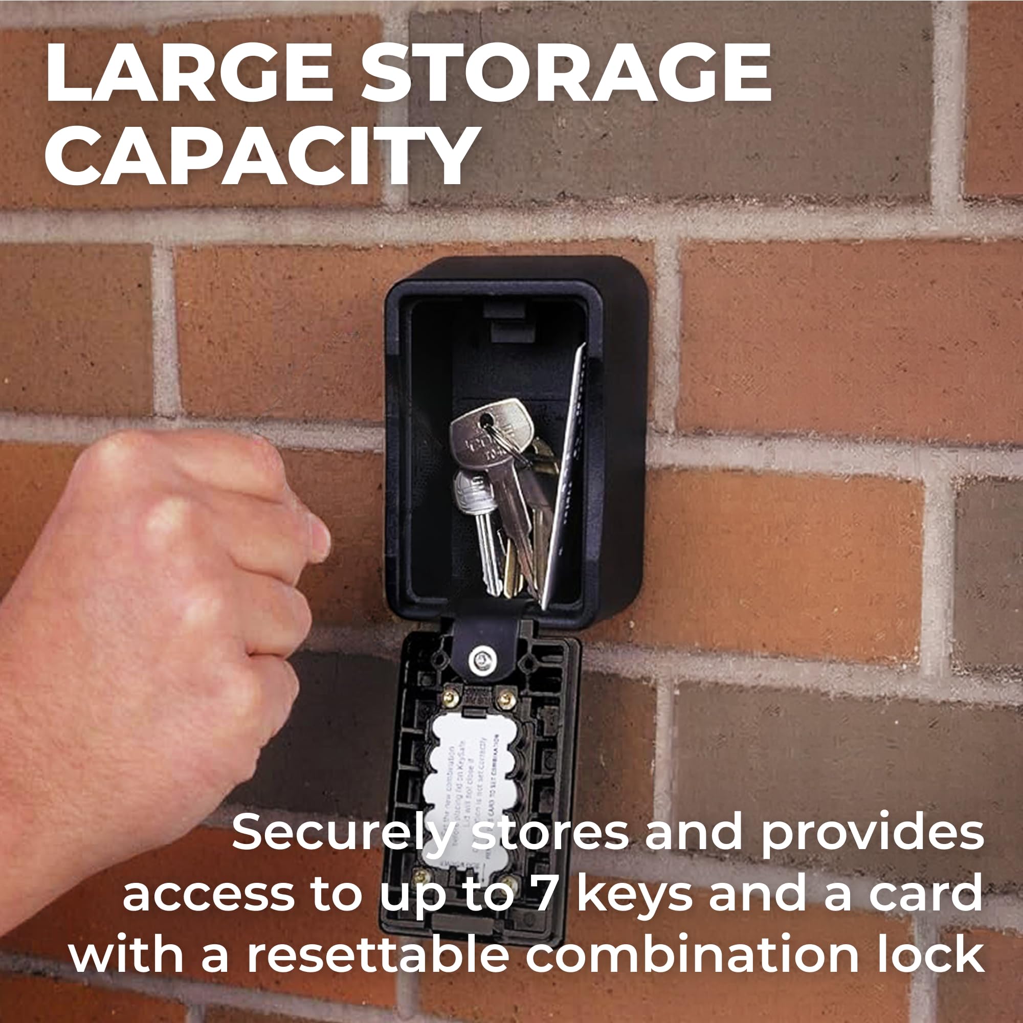 Kidde 001267 Multiple Key, Push Button Locker with Cover, Black