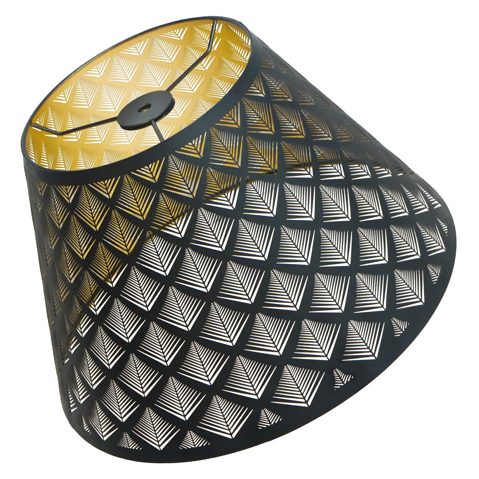 Metal black replacement mini Lamp Shade, western lamp shades,clip on lampshade,Arrow Pattern Lampshade, 7" Top x 13" Bottom x 7.8" Height, Fitts table