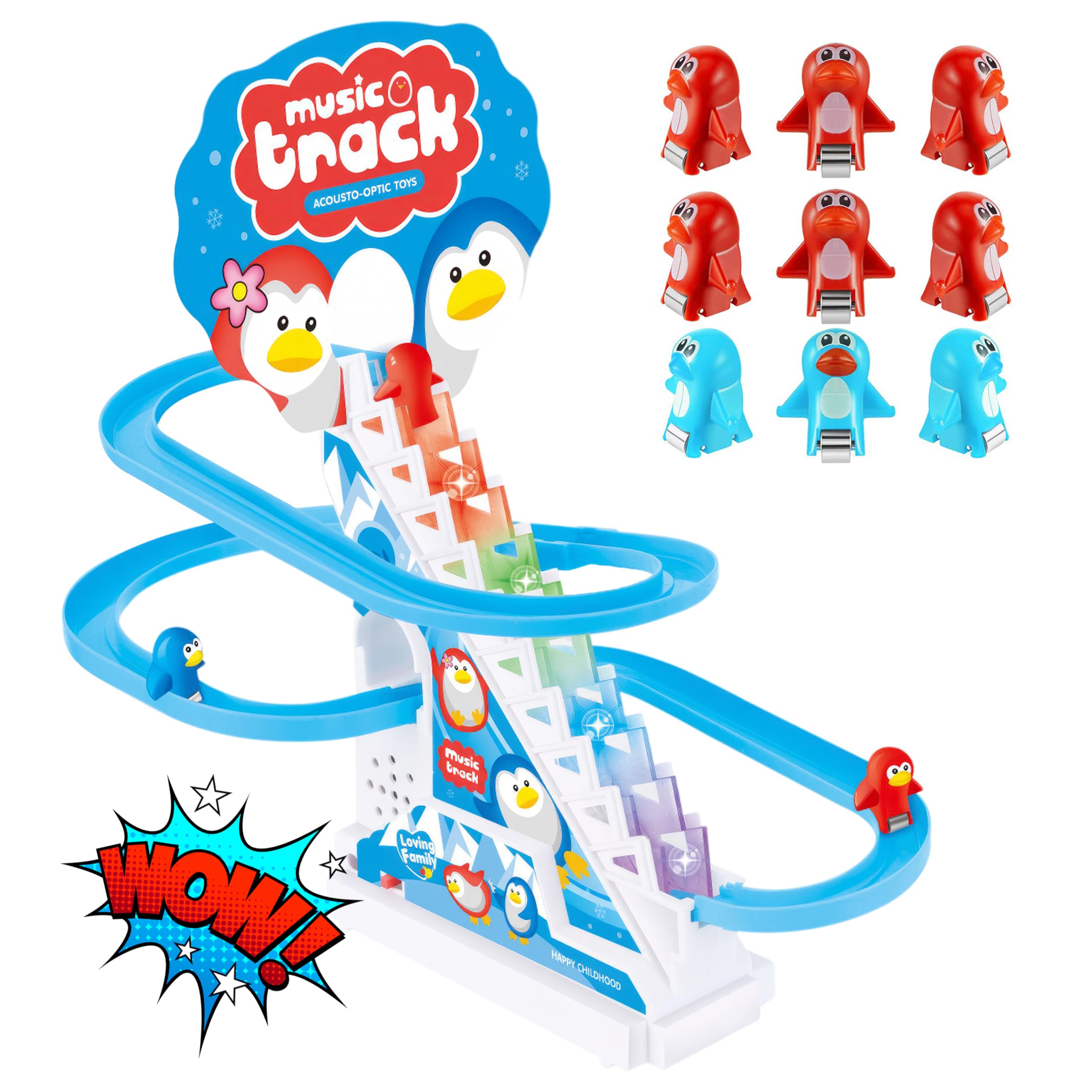 Photo 1 of ***MISSING PIECES *** QUENTRO Penguin Slide Toy Set – Stair Climbing Roller Coaster with Sliding Tracks, 9 Racing Penguins & 3-Speed Switch – Lights, Music & Quiet Mode – Educational Playset for Kids & Toddlers