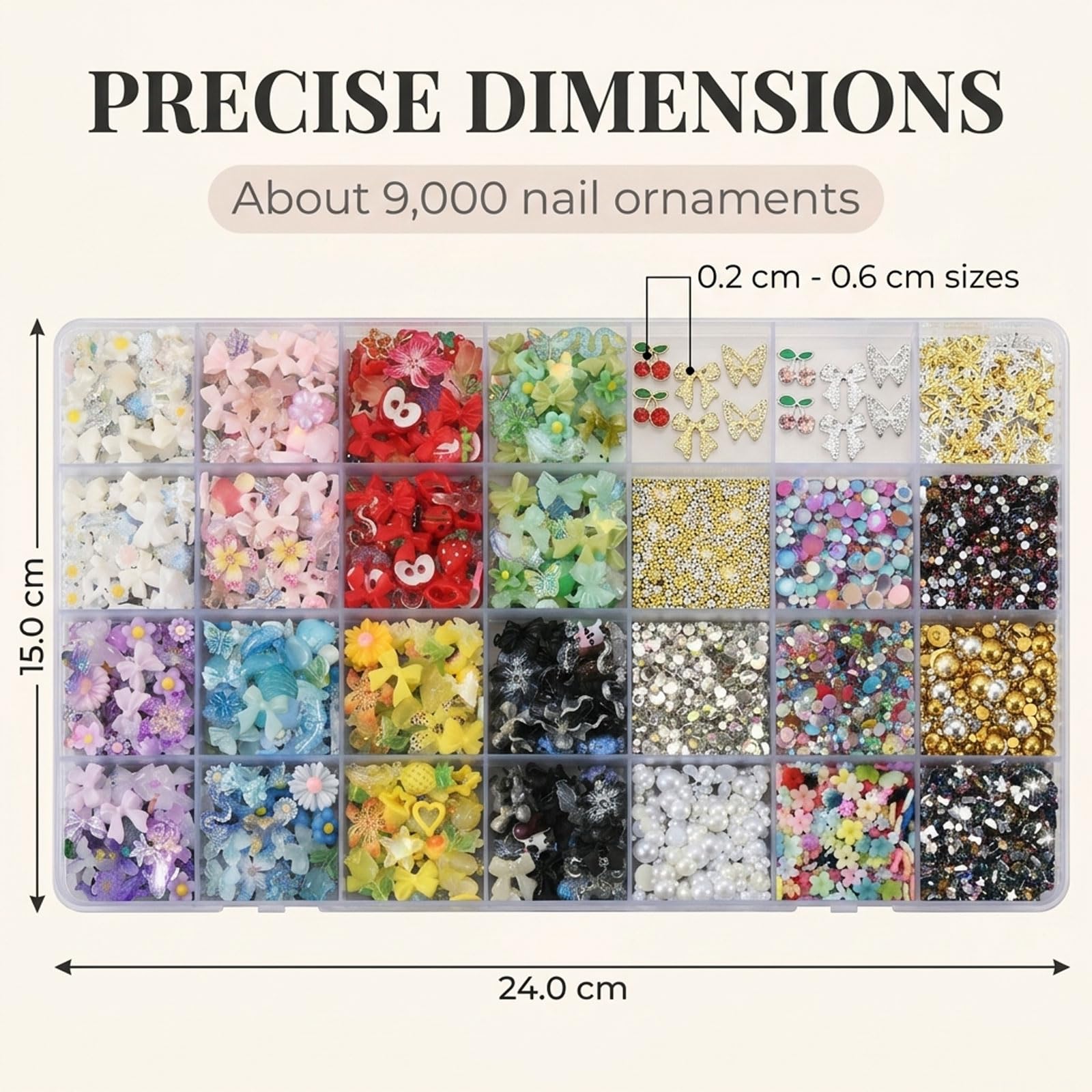 9000PCS 3D nail charms Set – Kit de charms pour ongles Y2K, 110 styles de strass, perles, papillons et accessoires DIY pour la décoration ongulaire