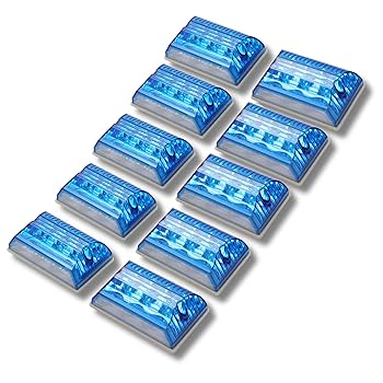 マーカー サイドマーカー 角マーカー トラック アイスブルー 8個 ▽トラック 軽自動車兼用 LEDサイドマーカー 2個セット 路肩灯