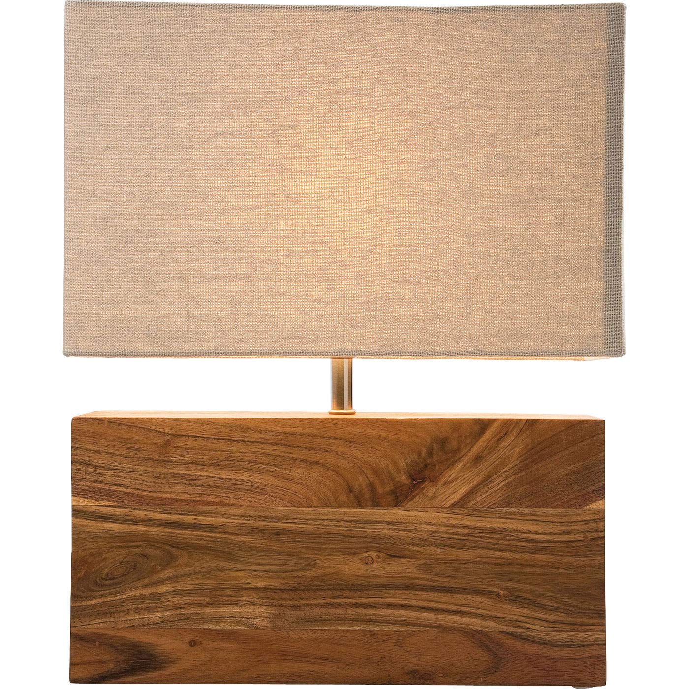 Kare 31798 Table Lamp Rectangular Natural Wood Height 45.5 cm