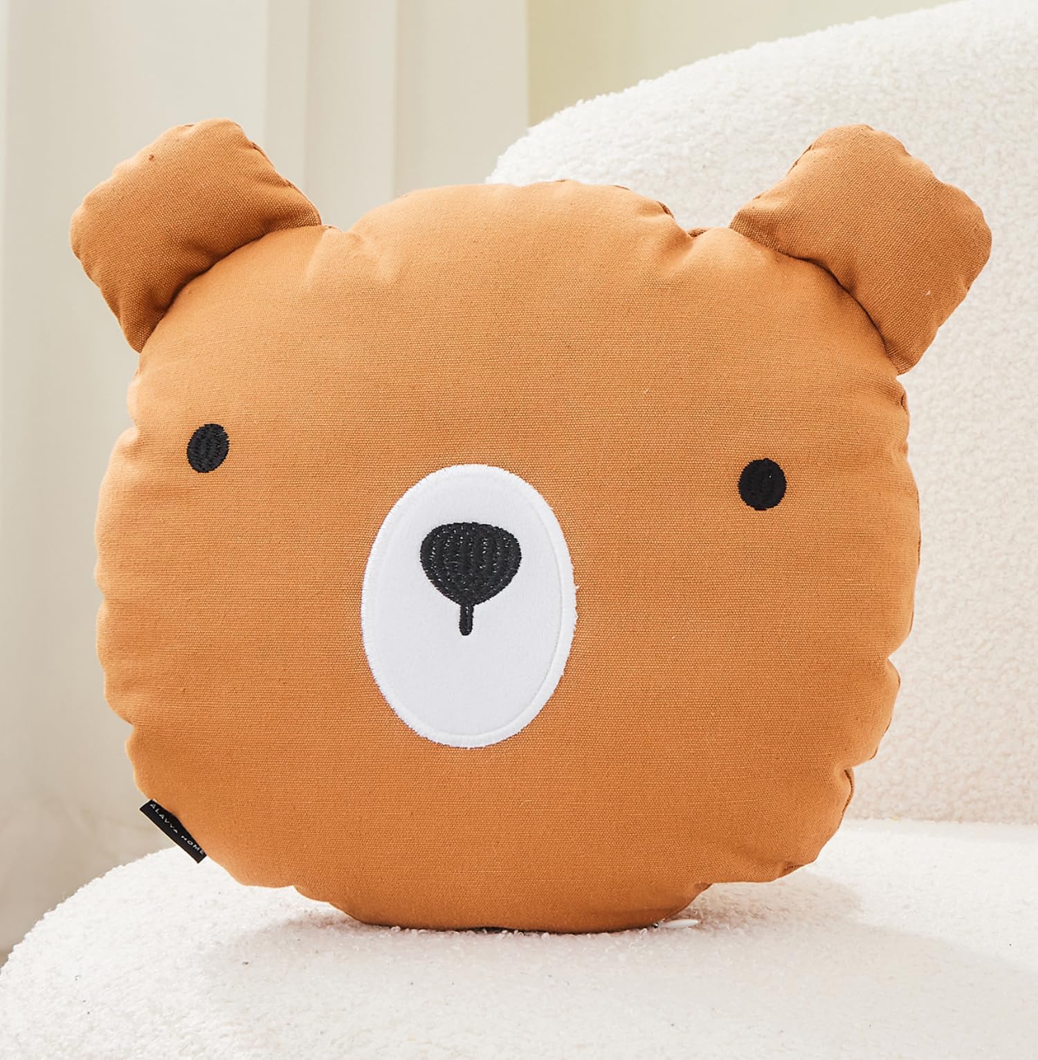 ALAVYA HOME Decorative Cushion Children's Cushion Bear For House Bed Cots – Diameter 28 Cm, Cuddly Cushion Children Fluffy With Filling, Decorative - View #13