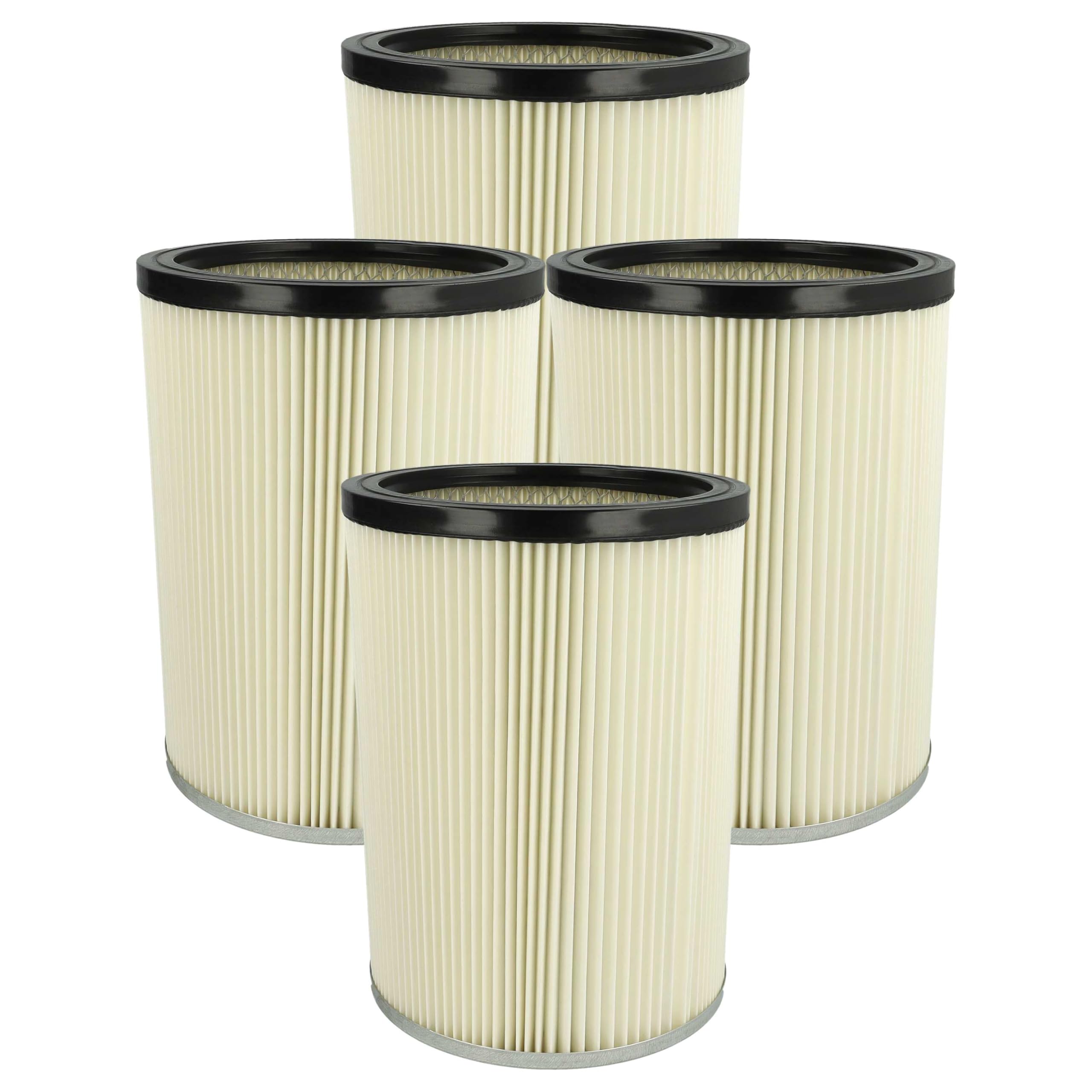 vhbw 4x Filtro plisado reemplaza Kärcher 6.904-325.0, 6.904-048.0 para aspiradora - blanco lavable