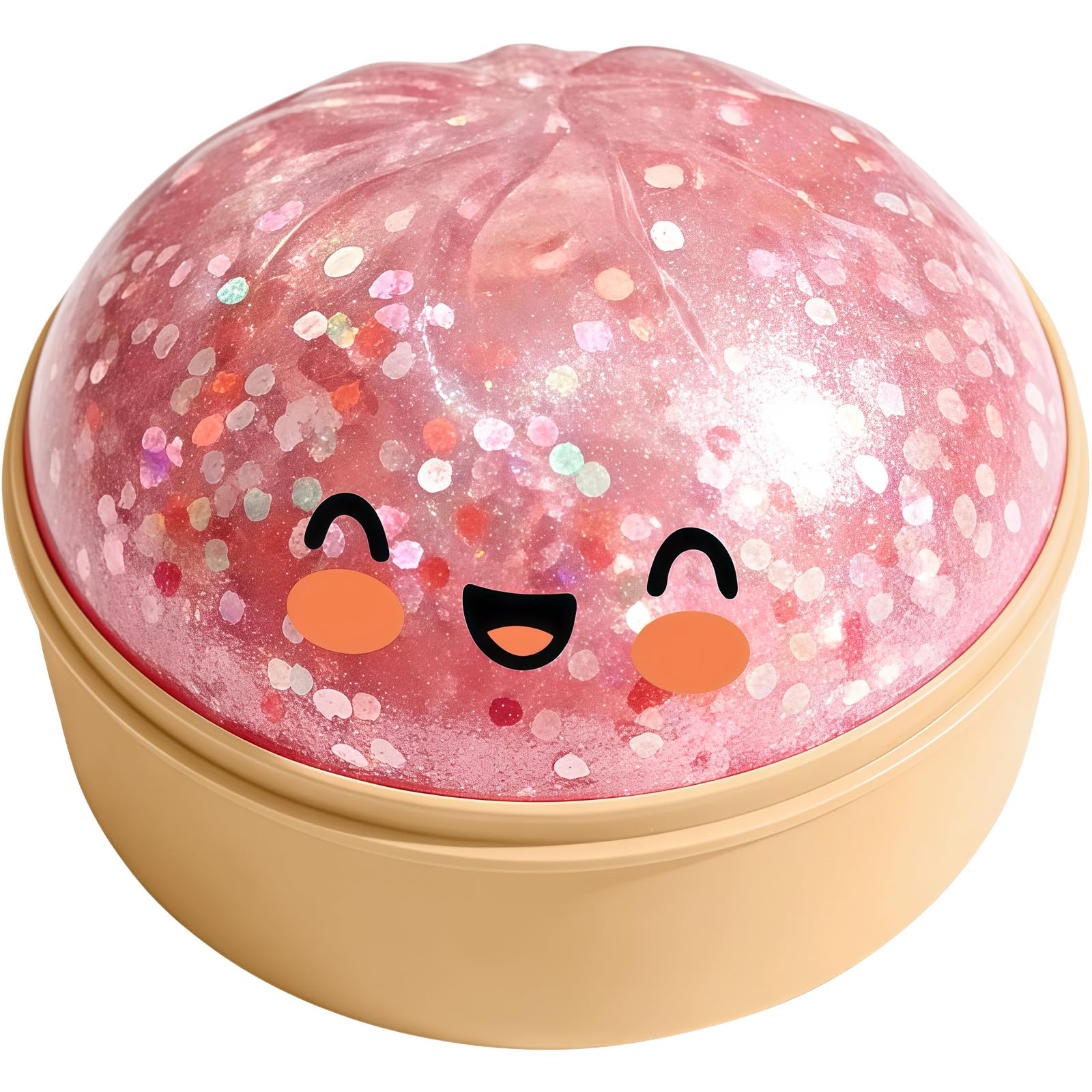 ToppTooo Dumplings, Pink Glitter Dumpling, Colorful Dumplings, Soft Dumpling Squeeze Hand Relax Ornament, Cute Desktop Decor for Daily Leisure