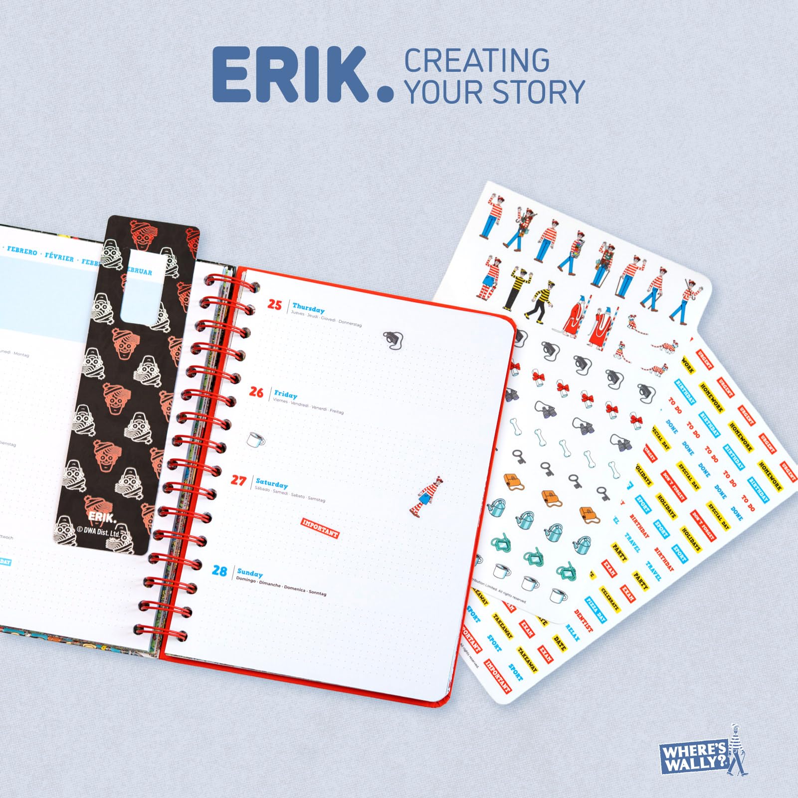 Grupo Erik A5 Academic Diary 2026-2027 Week to View - Wheres Wally Books | Back to School Planner 2026-2027, Mid Year Diary 2026 2027, A5 Weekly Planner | Where's Wally Book