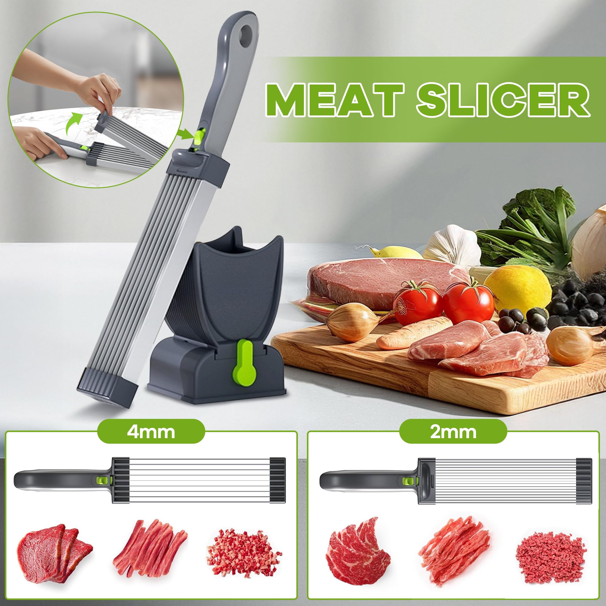 Manual Meat Slicer Stainless Steel Slicing Machine Frozen Meat Beef Bones Cutter