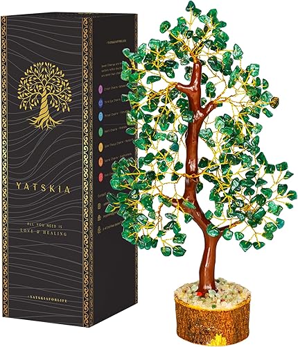 Miniatura 1 de Cristal de aventurina verde, árbol de cristal, piedras preciosas y cristales, árbol de chakras, árbol de cristal para energía positiva, regalos