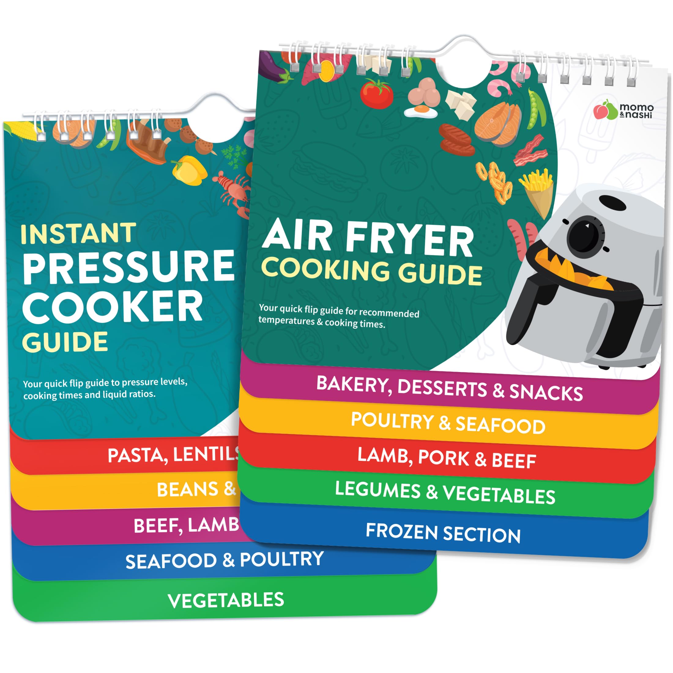Air Fryer &amp; Instant Pot Magnetic Cooking Guides - Quick Reference Charts