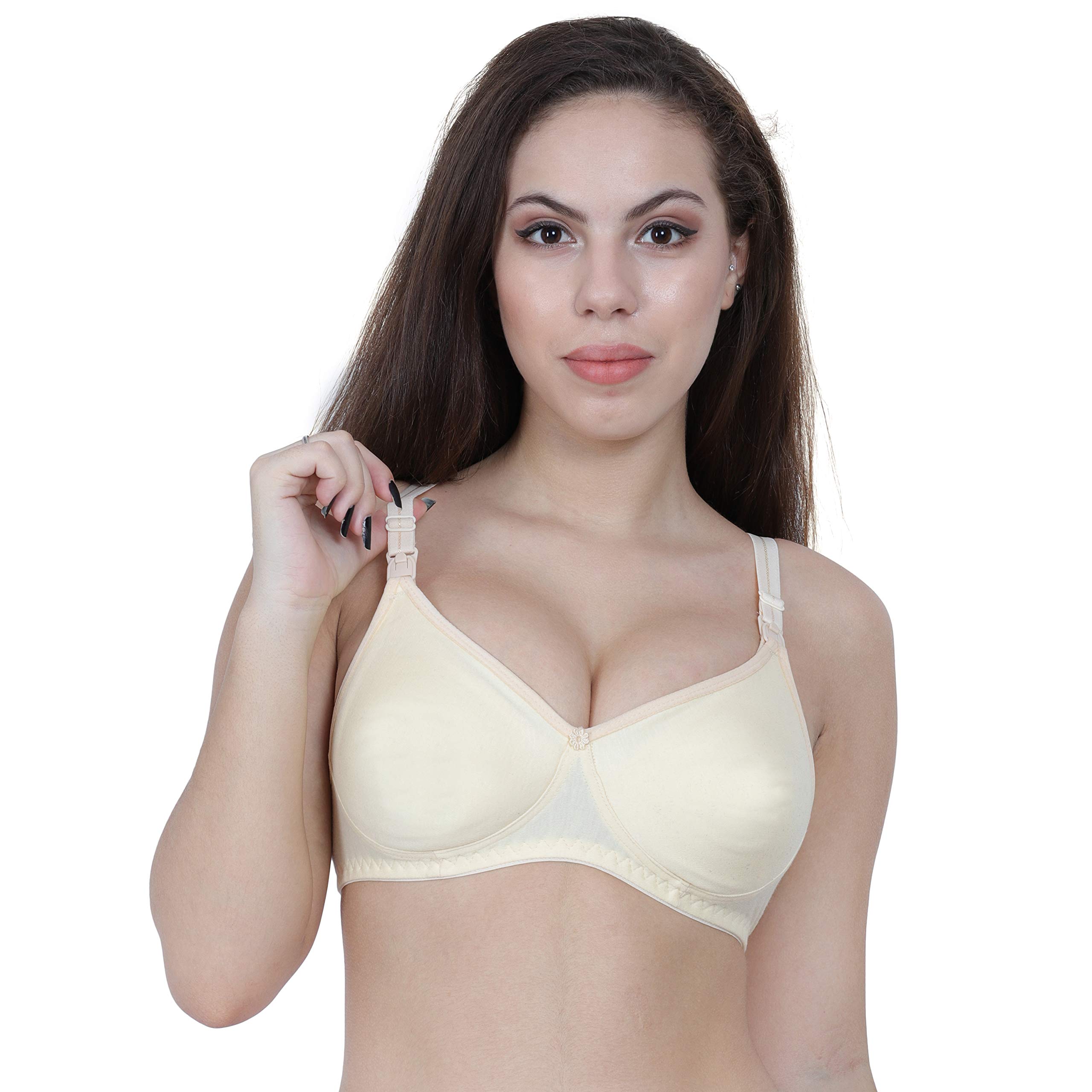 suvinyas (4U2 Cotton Non-Padded Wire Free Balconette Bra Women's Wirefree Non Padded Super Love Everyday Cotton Bra for Women Non Padded, Wirefree, Full Coverage - Side Support Shaper