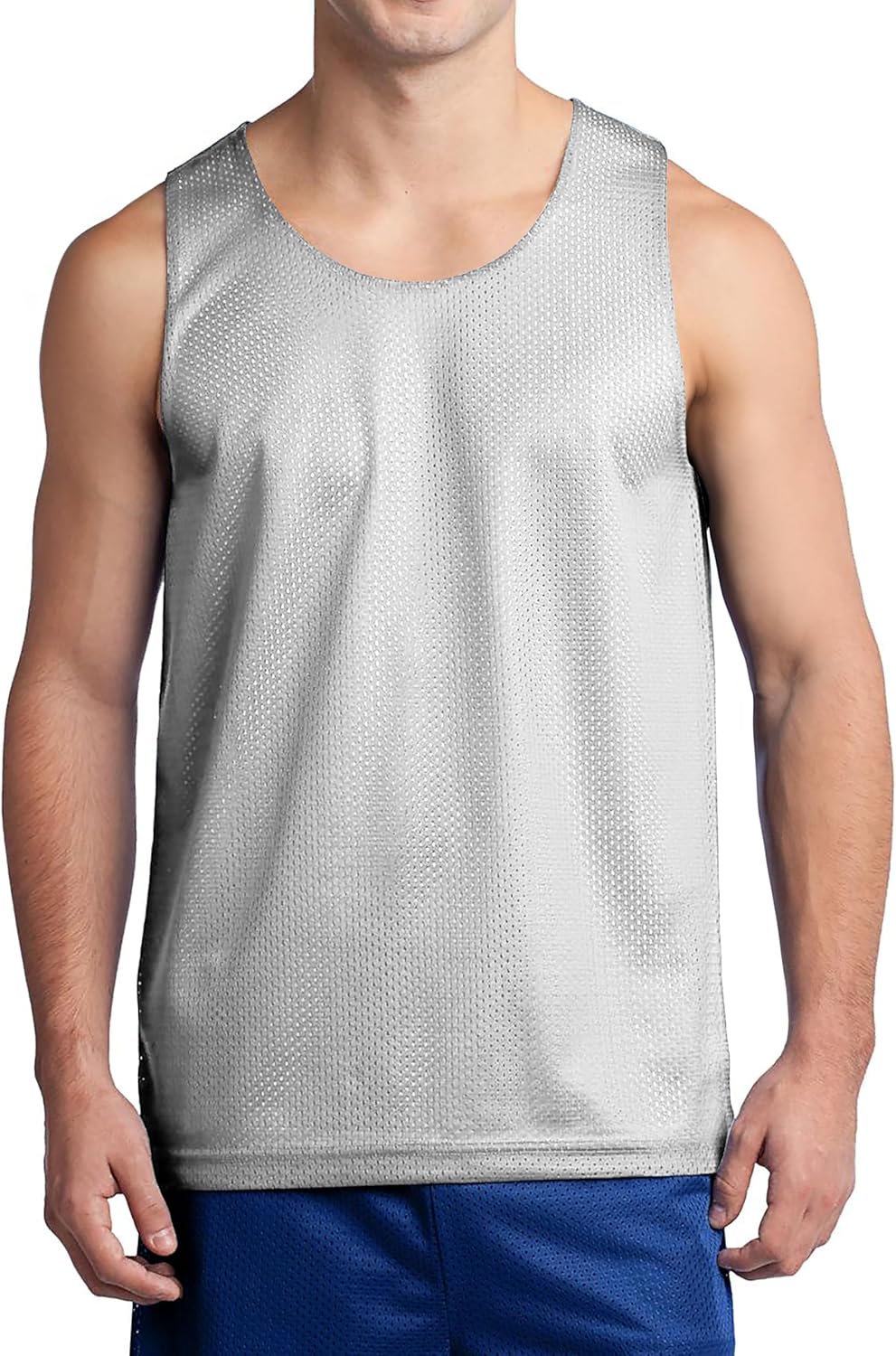 Hat and Beyond Mens Plain Athletic Uniform Reversible Basketball Jersey Mesh Tank Top