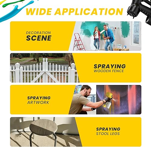 Miniatura 5 de Pulverizador de pintura para pintar casas, pistola de pintura en aerosol de 1000 W, pistola pulverizadora de pintura eléctrica de diseño fácil de