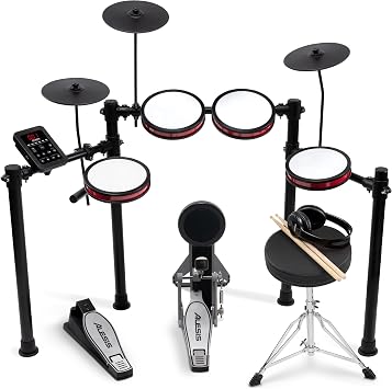 Alesis Turbo Pro Electric Drum Kit with Kick Tower and Kick Pedal