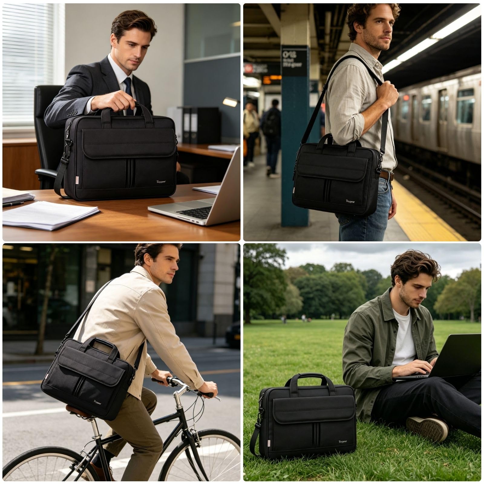 Taygeer Laptop Bag - 15.6" Business Briefcase -9