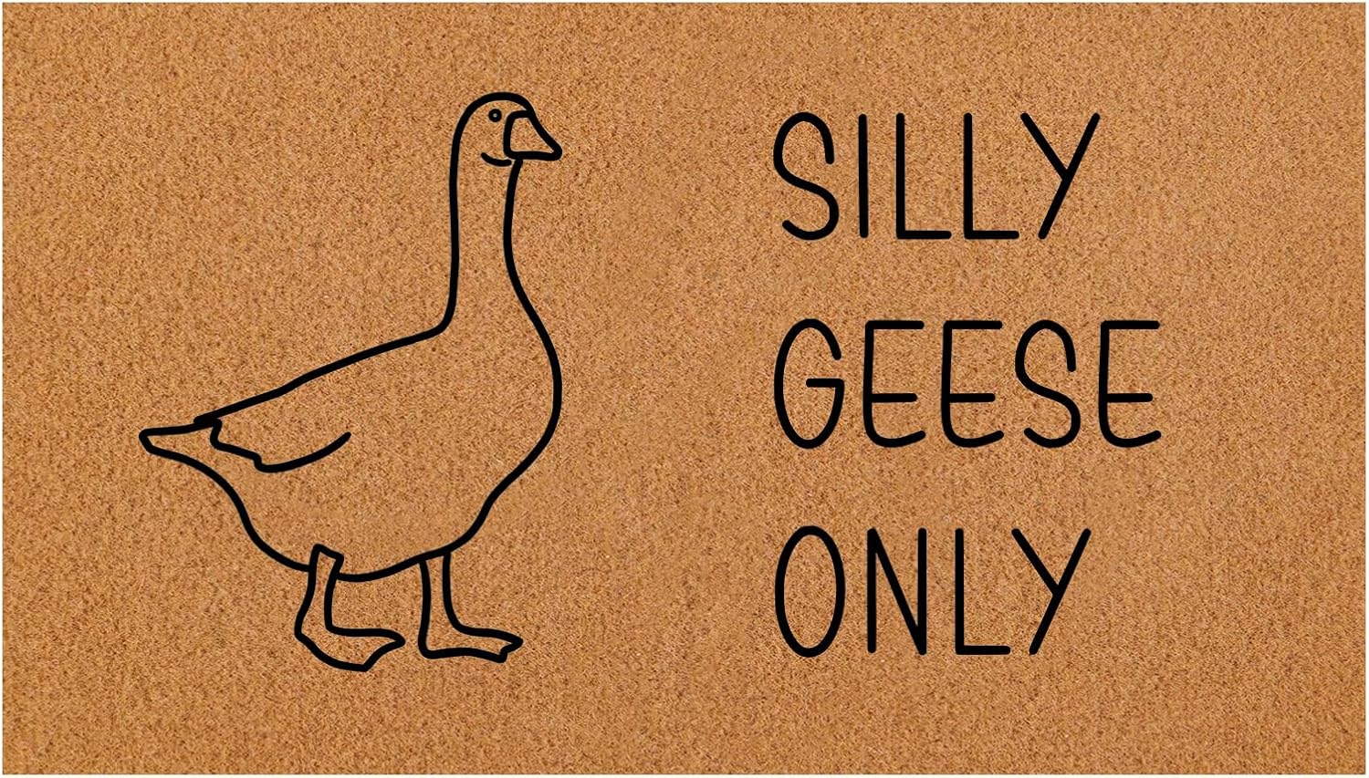 Cute Silly Goose Welcome Mat Funny Door Mat Indoor Outdoor Doormat Cool Front Door Mat Outside Entrance 30 x 17 Inches Rug for Entryway, Porch, Patio, Home Decor