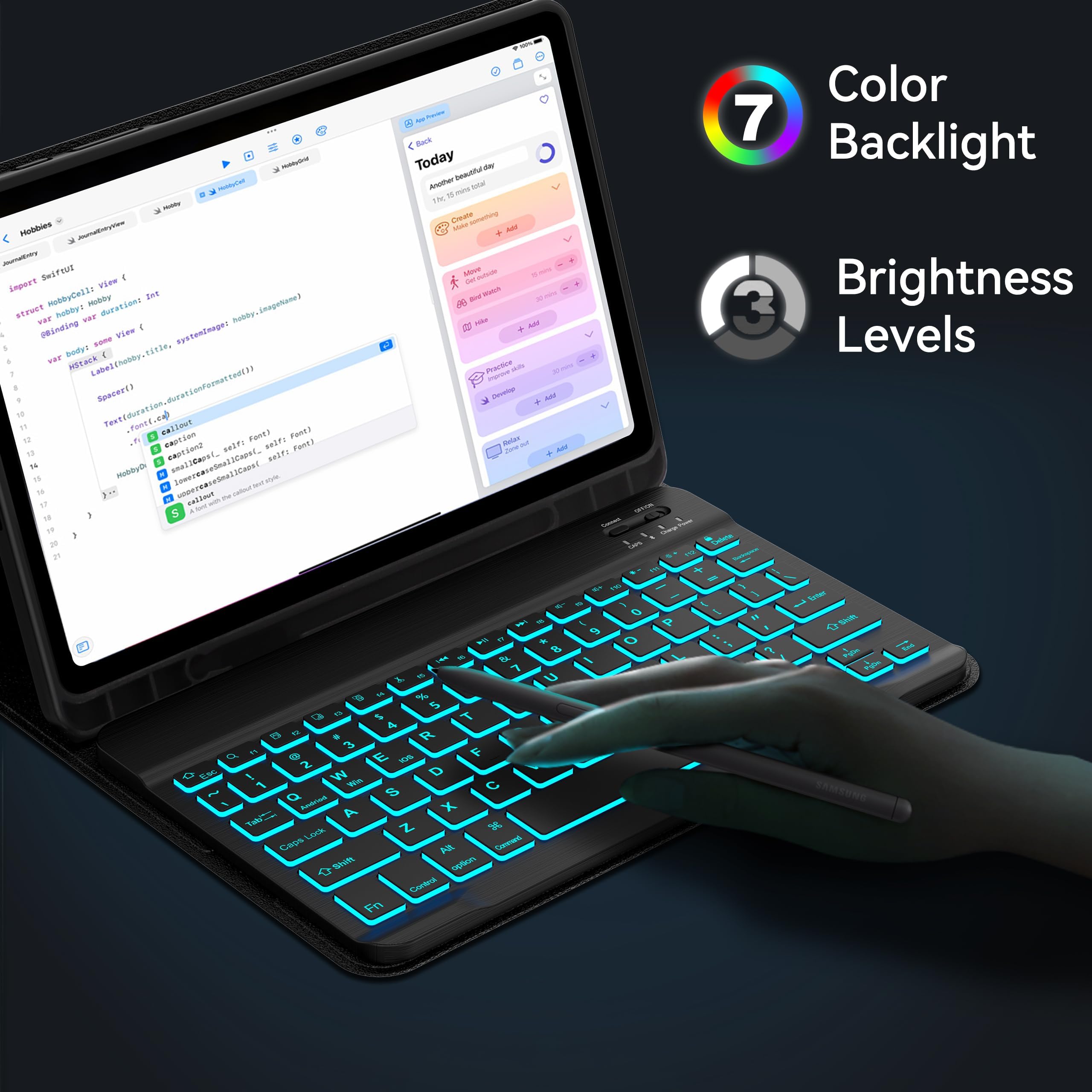 Amazon.com: Galaxy Tab S6 Lite Case with Keyboard 10.4 inch
