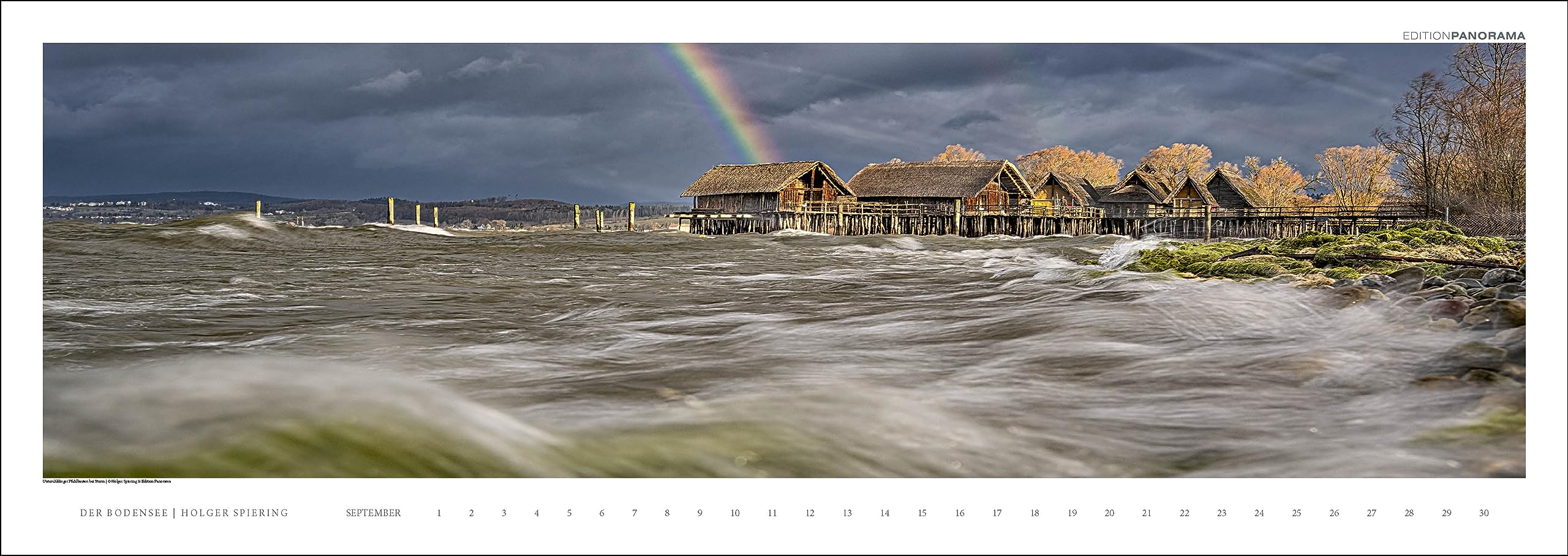 Der Bodensee: Immerwährender Panorama-Kalender, 110 x 39 cm