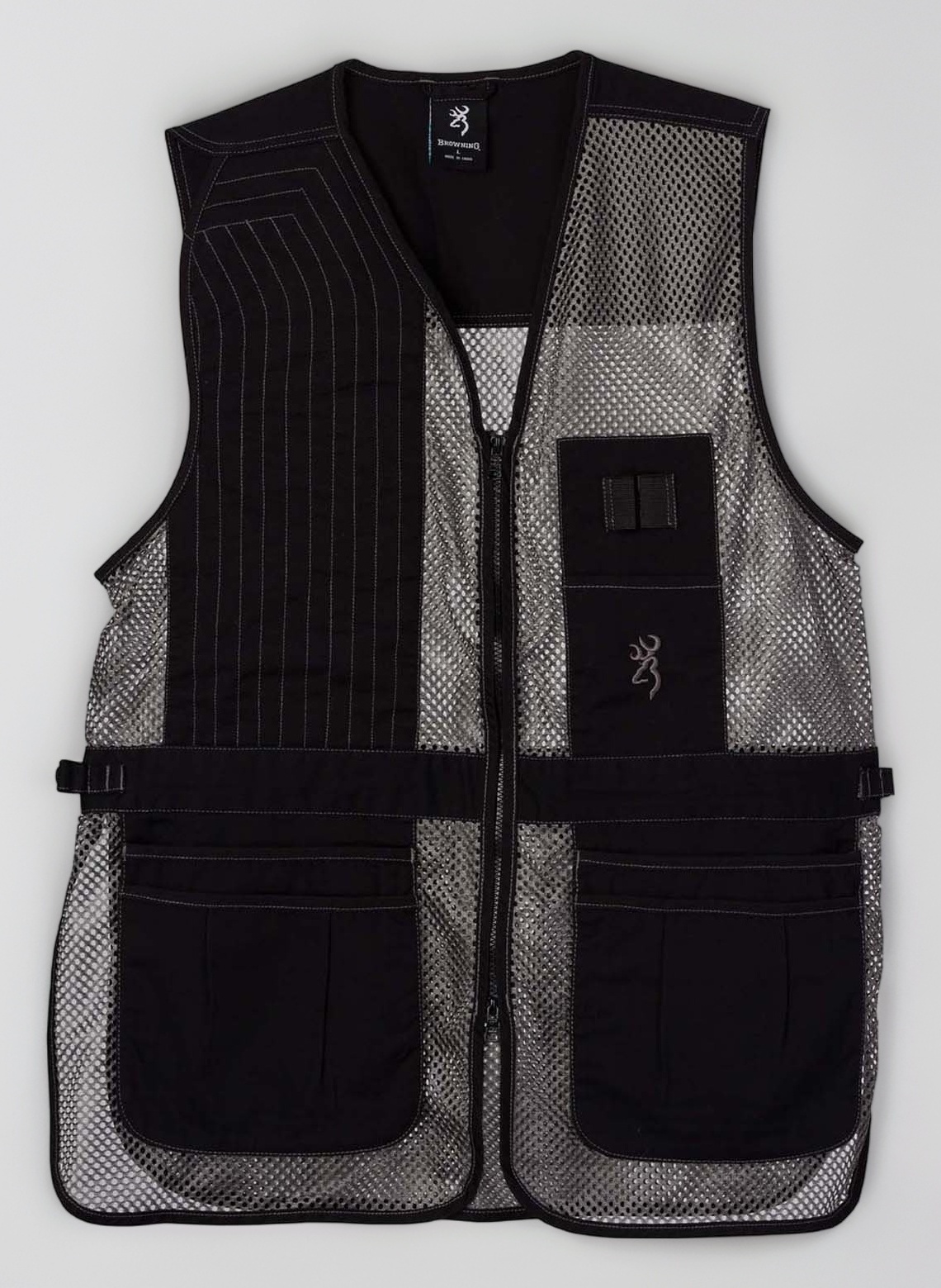 Browning Men's Adult Black Sleeveless Loose Fit Rectangle Coat Shooting Vest - Large