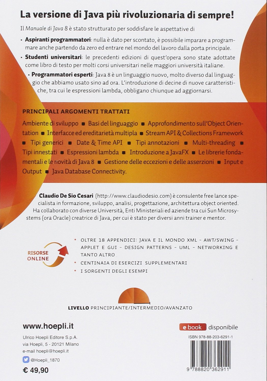Manuale di Java 8. Programmazione orientata agli oggetti con Java standard edition 8