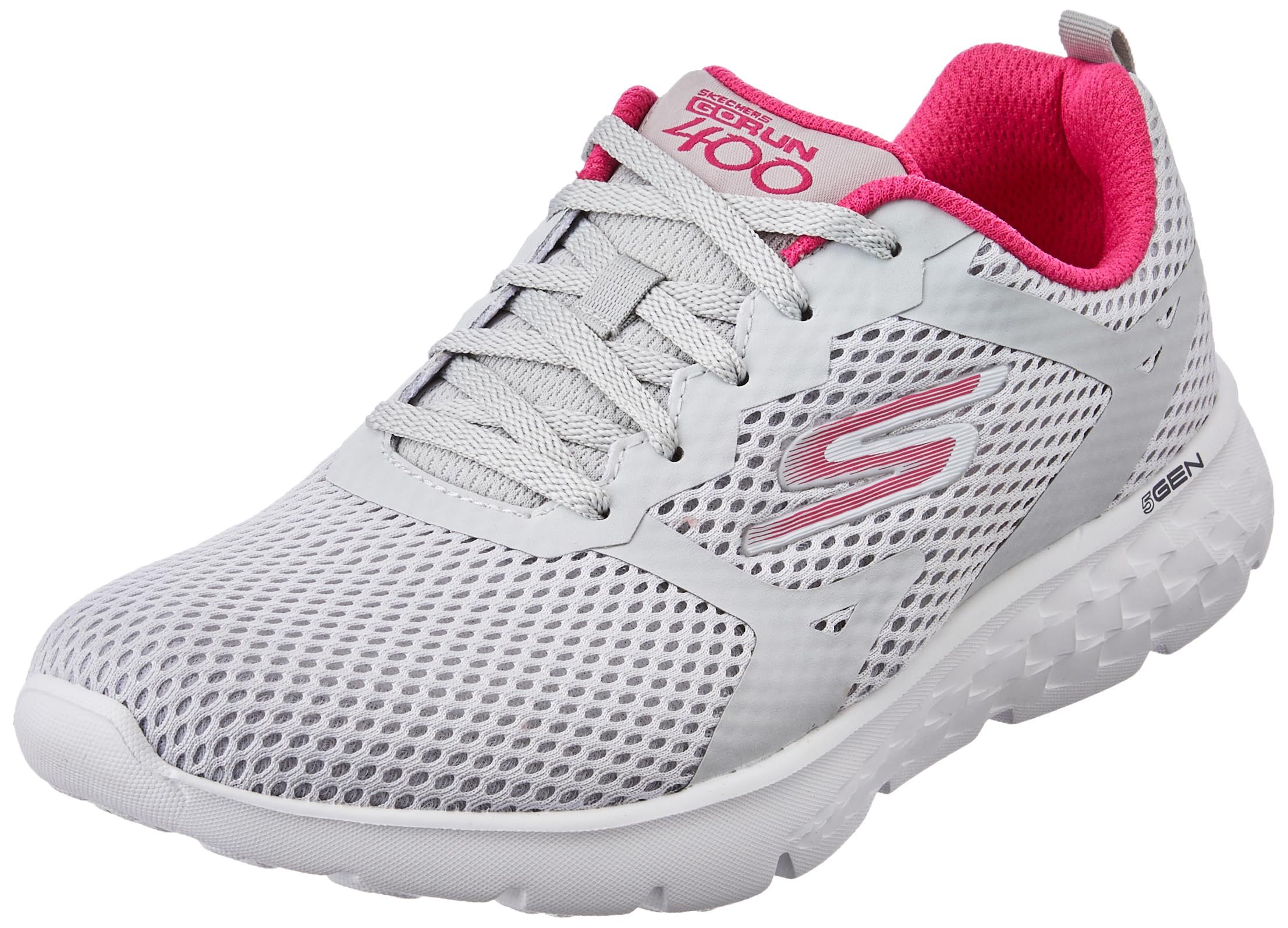 Mens Skechers Go Run 400 Grey Running Shoes-image-29