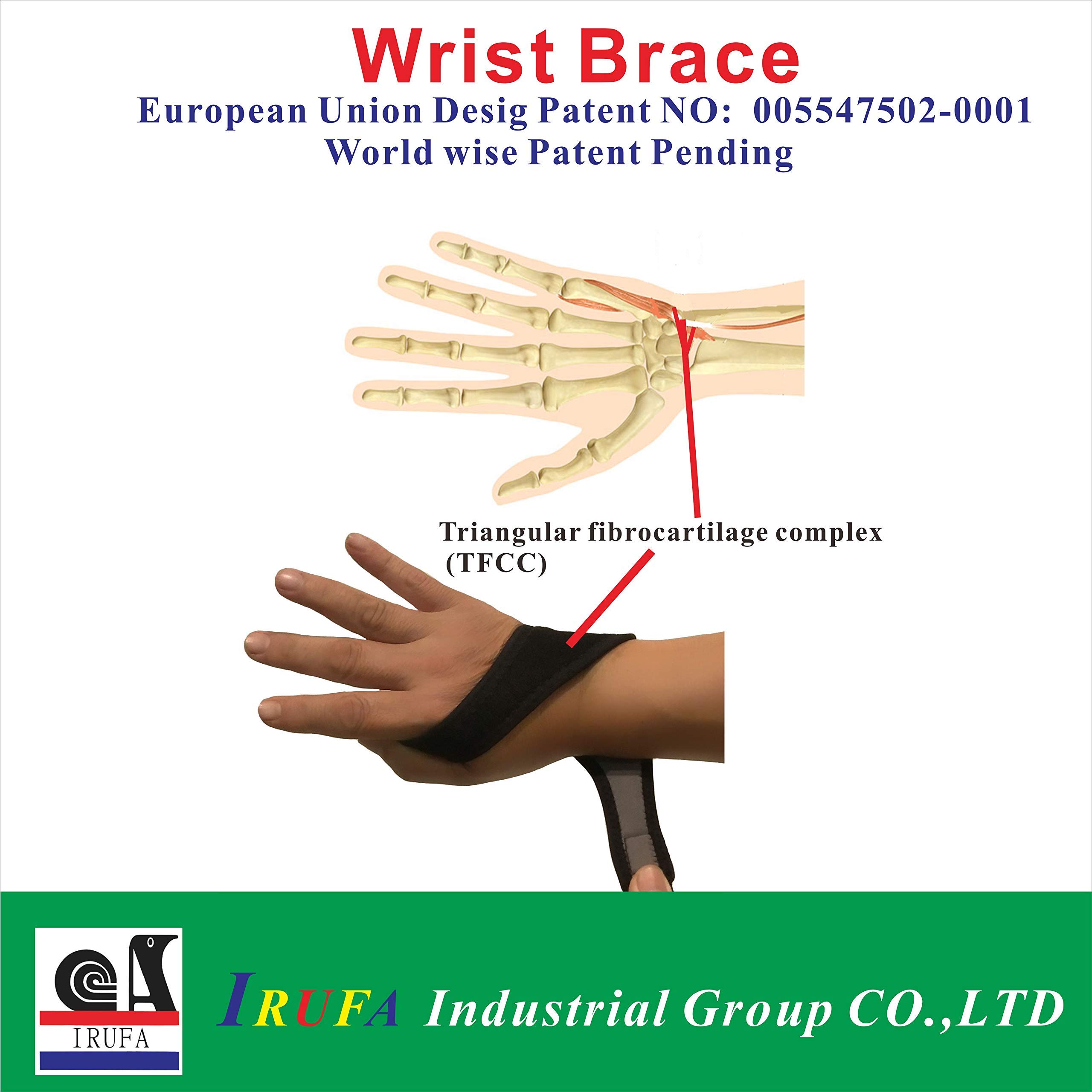 IRUFA,WROS17, Breathable Neoprene Wrist Brace, for TFCC Tear