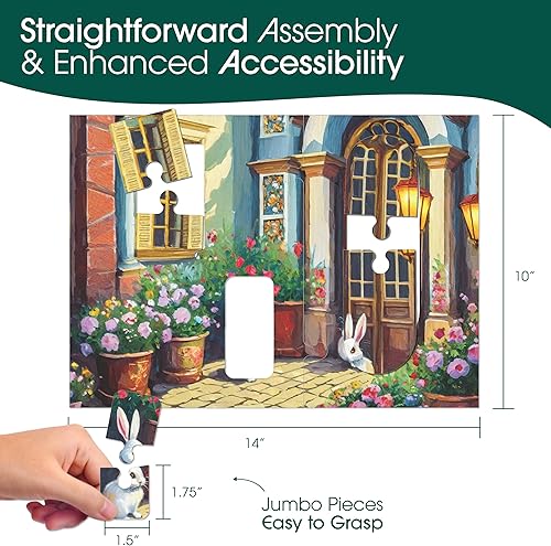 Miniatura 2 de Keeping Busy Rompecabezas de piezas grandes para personas mayores  Paquete de 3  Actividades de demencia para personas mayores Juego Resolver en 3