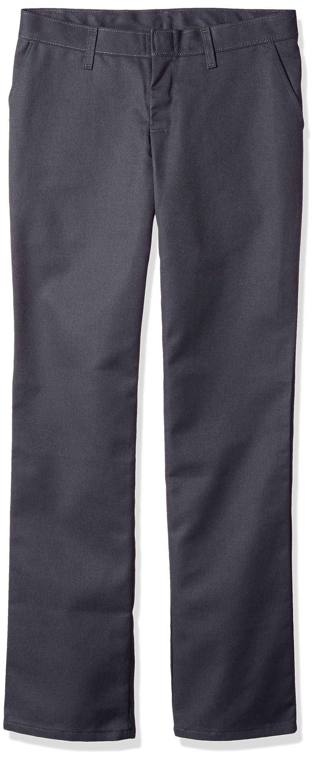 Dickies Occupational Workwear FP322 Polyester/ Cotton Relaxed Fit Women's Industrial Flat Front Pant with Straight Leg, Charcoal