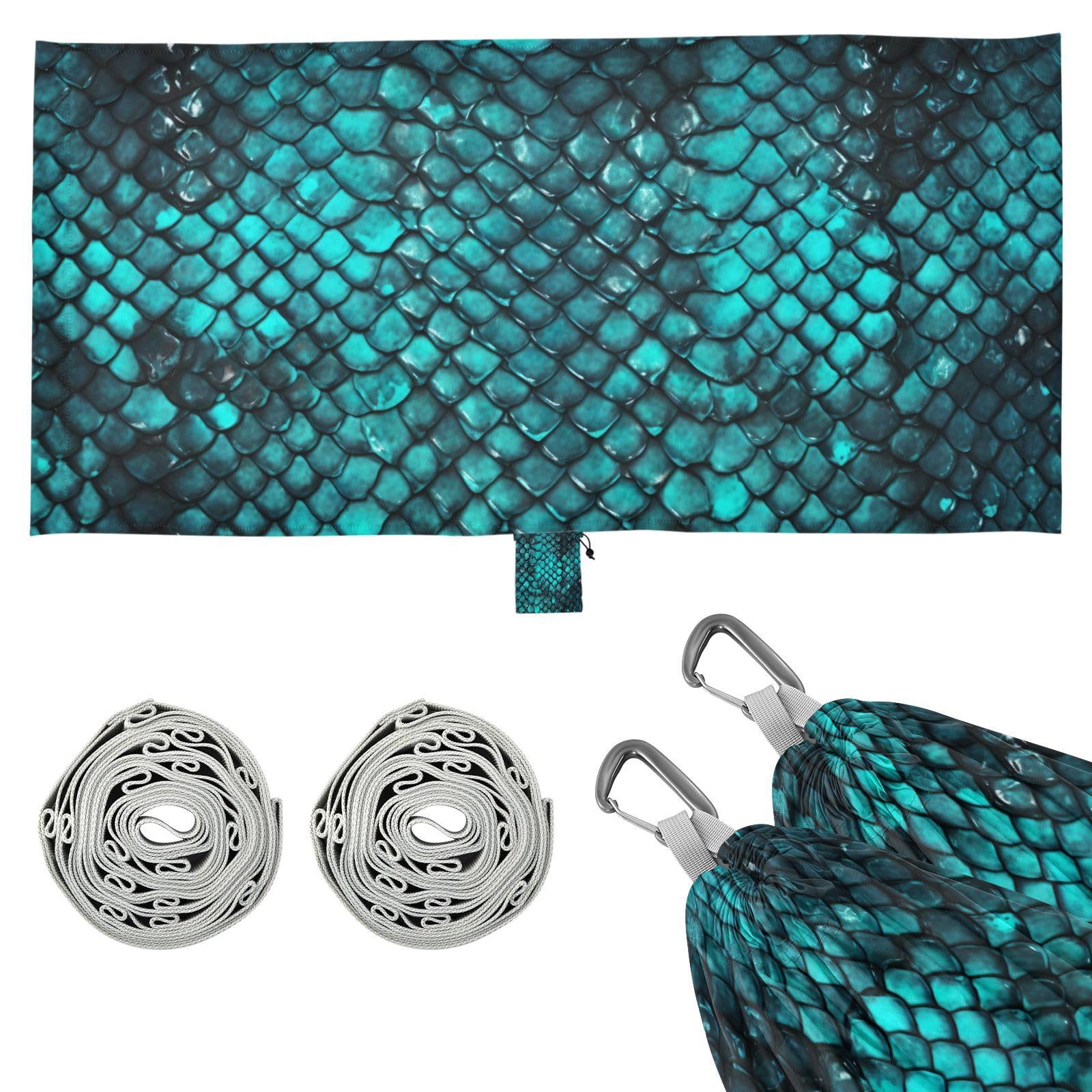 ATTX Python Skin Pattern Camping Hammock - Lightweight & Portable Hammocks, Heavy Duty 330lbs Capacity for Indoor, Hiking, Backpacking, Travel, Backyard, Beach#477