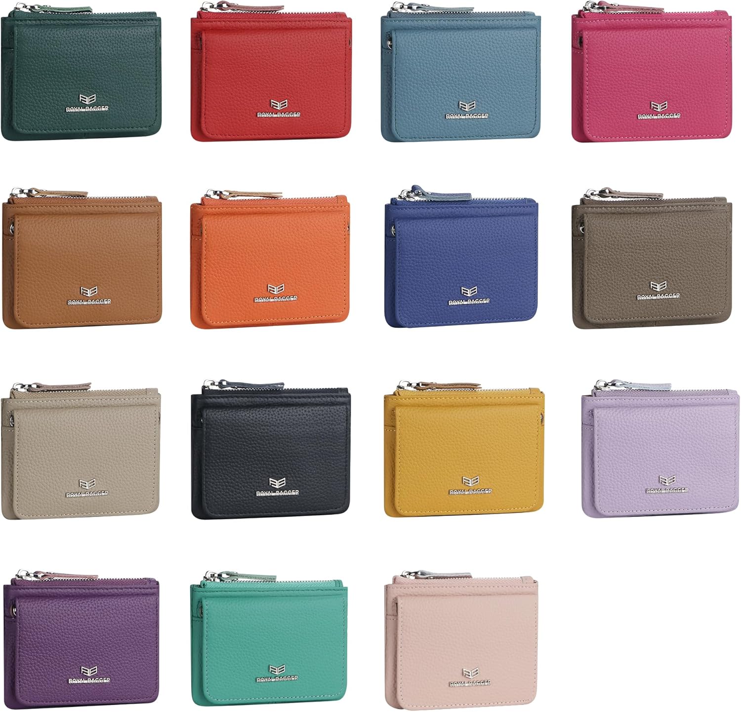 Royal Bagger Genuine Leather Women's Coin Purse - RFID Blocking Small Wallet, Casual Zipper Change Pouch for Daily Use 3200 (Royal Blue) - Image 9