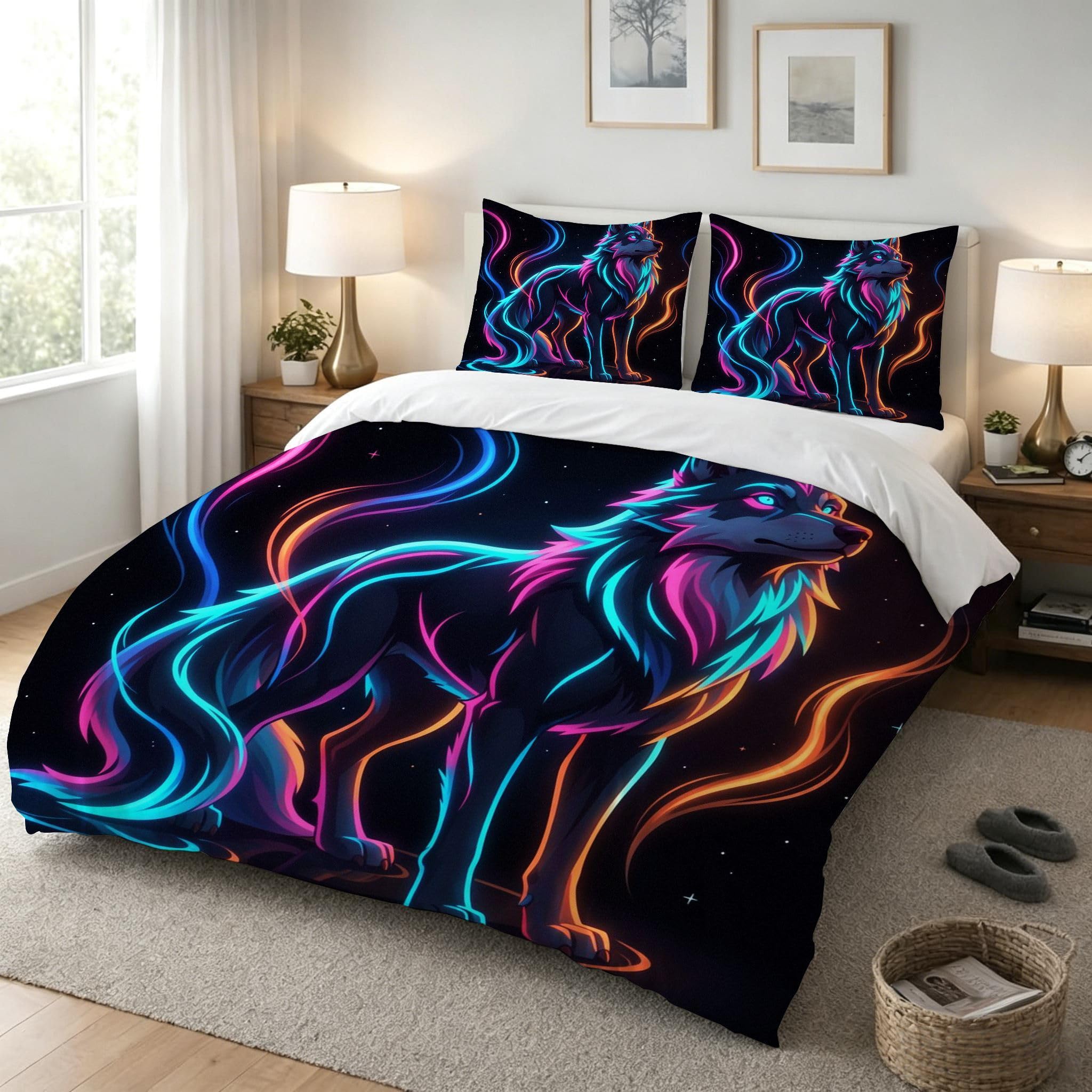 Funda Nórdica Cama 180, 240x260 cm Lobo Gris, AQ6948