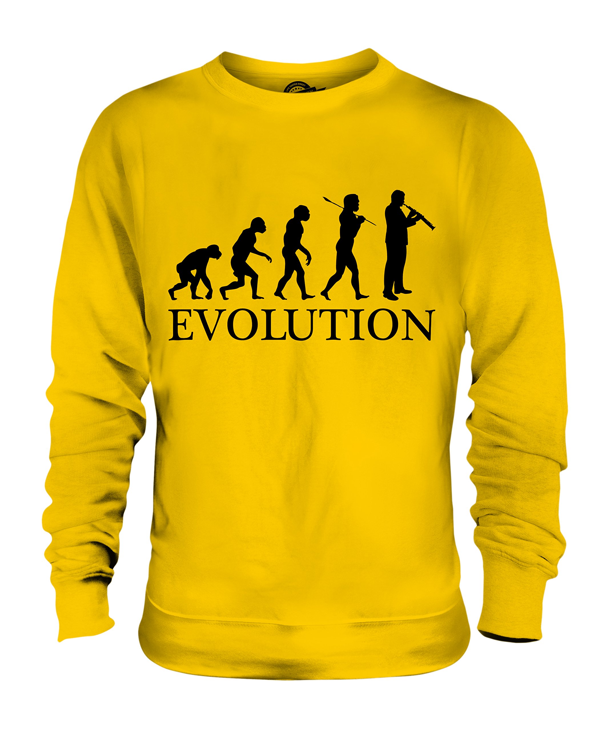 Candymix Fagott Evolution des Menschen bluza unisex męska i damska, ciemnożółty, XL
