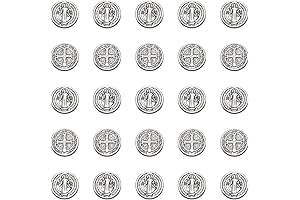 60-Piece Alloy Jesus Cross Spacer Beads Charm for Catholic Jewelry Making