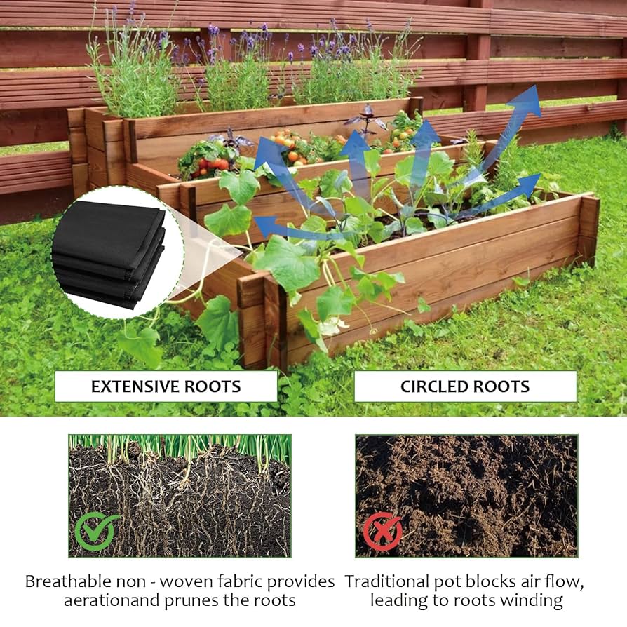 Heavy Duty Non Woven Fabric Liner For Raised Bed Planters &Veg