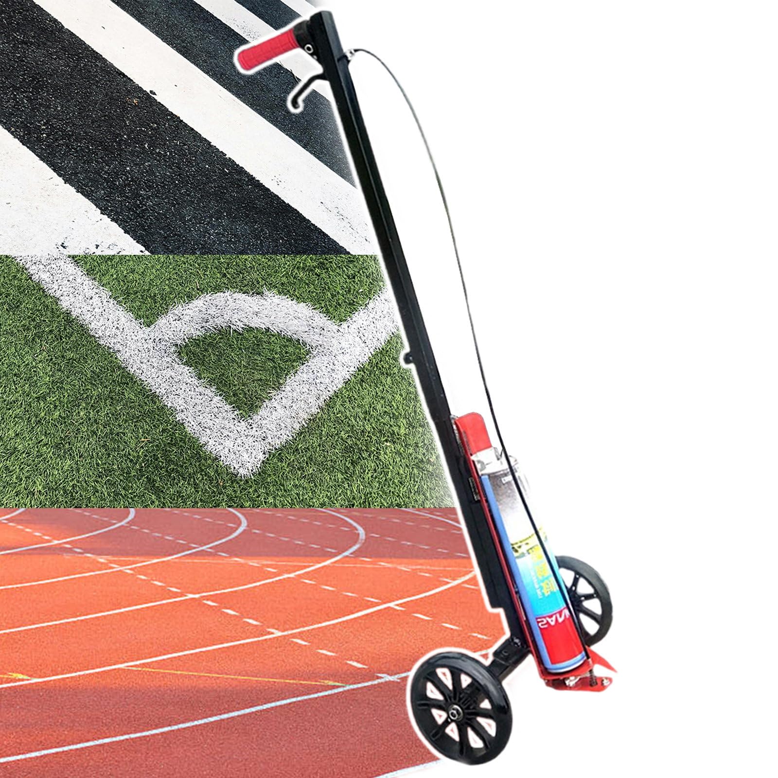 IUokLU Pavement Marking Applicator, Wheel Transfer Line Marking Machine, For Draw Straight Lines/Curves/Circles, Suitable For Basketball Courts, Parking Lots, Sidewalks