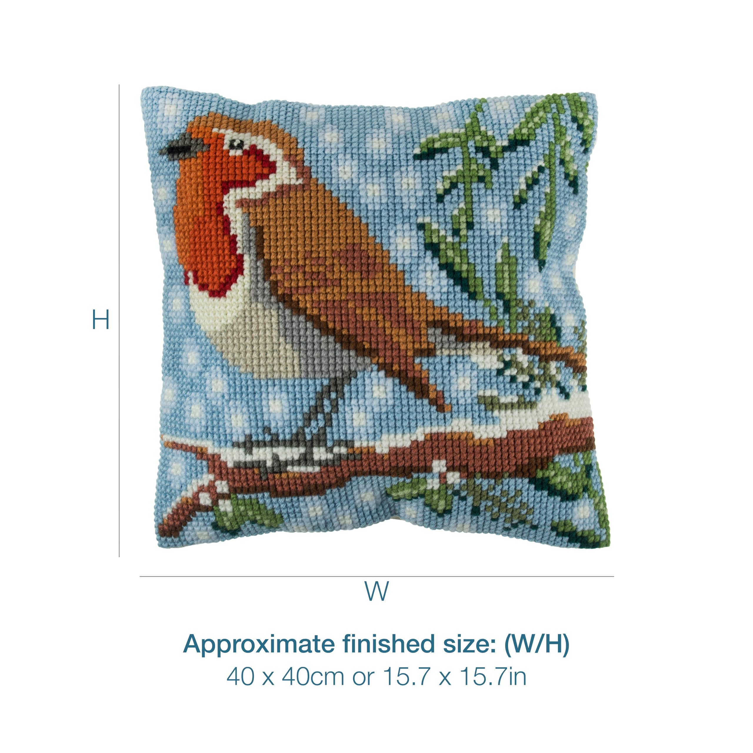 Trimits Half stitch cross cushion kit, back included, pre-printed