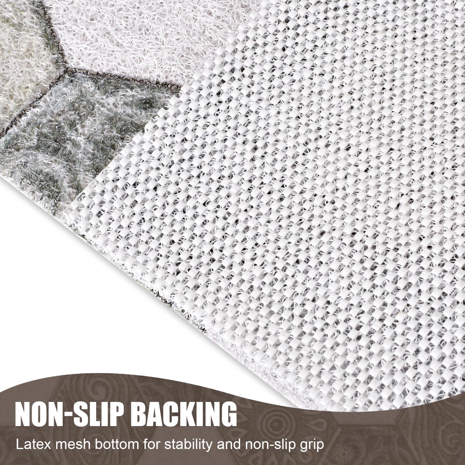 Alfombra De Ducha Antideslizante - 60x60cm, PVC Loofah, Secado Rápido