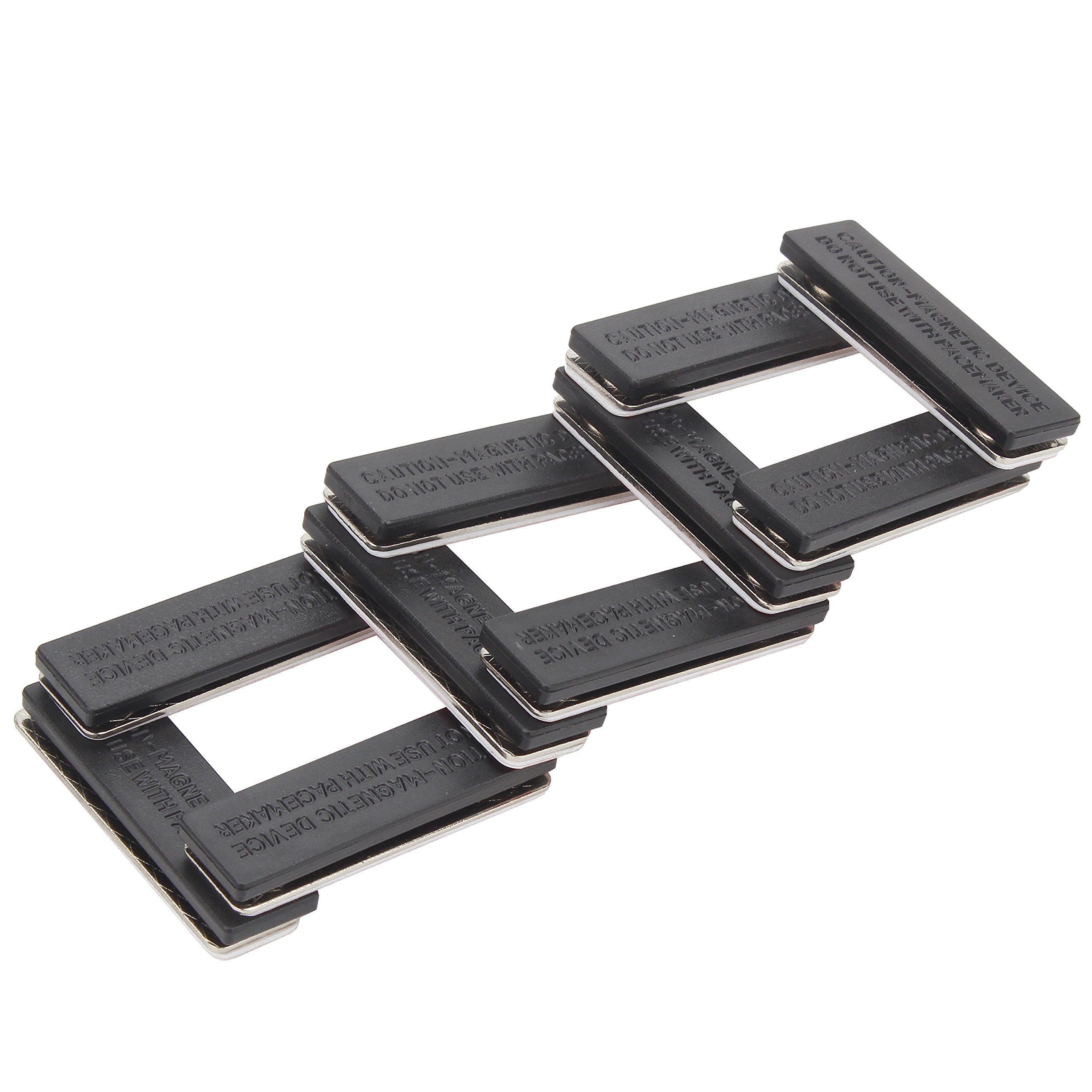 Wisdompro Set di 10 targhette magnetiche badge porta pass nero
