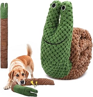 Treetopone Schnüffelspielzeug Hund,Intelligenzspielzeug Schnüffelteppich Hundespielzeug Intelligenz für Hunde,Grün Schneckenform Interaktives Plüschspielzeug Hunde Geburtstag Geschenk product image