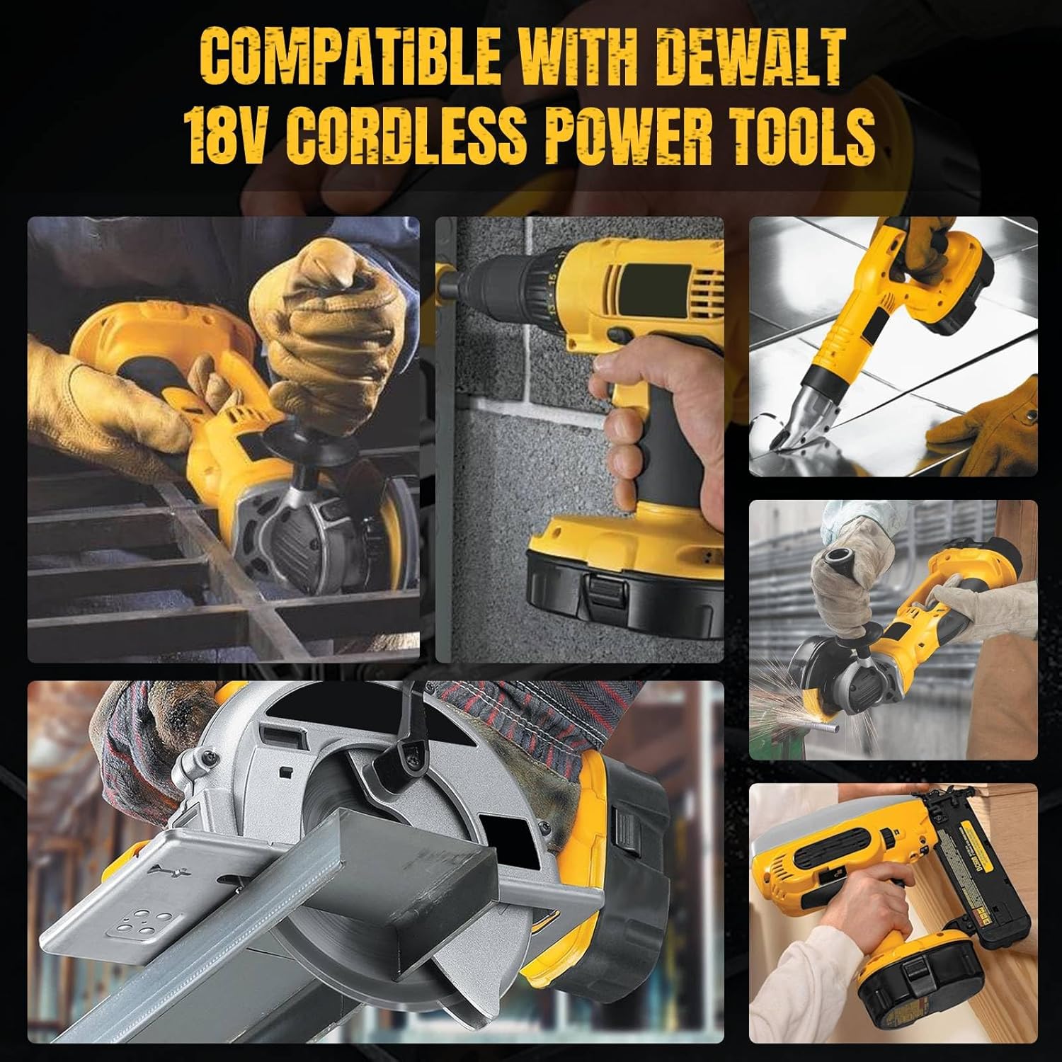 High Capacity 2Pack DC9096 7000mAh Lithium Ion Battery Replacement for Dewalt 18v Battery DC9096 DC9098 DC9099 DC9182 Compatible with Dewalt 18v Cordless Power Tools