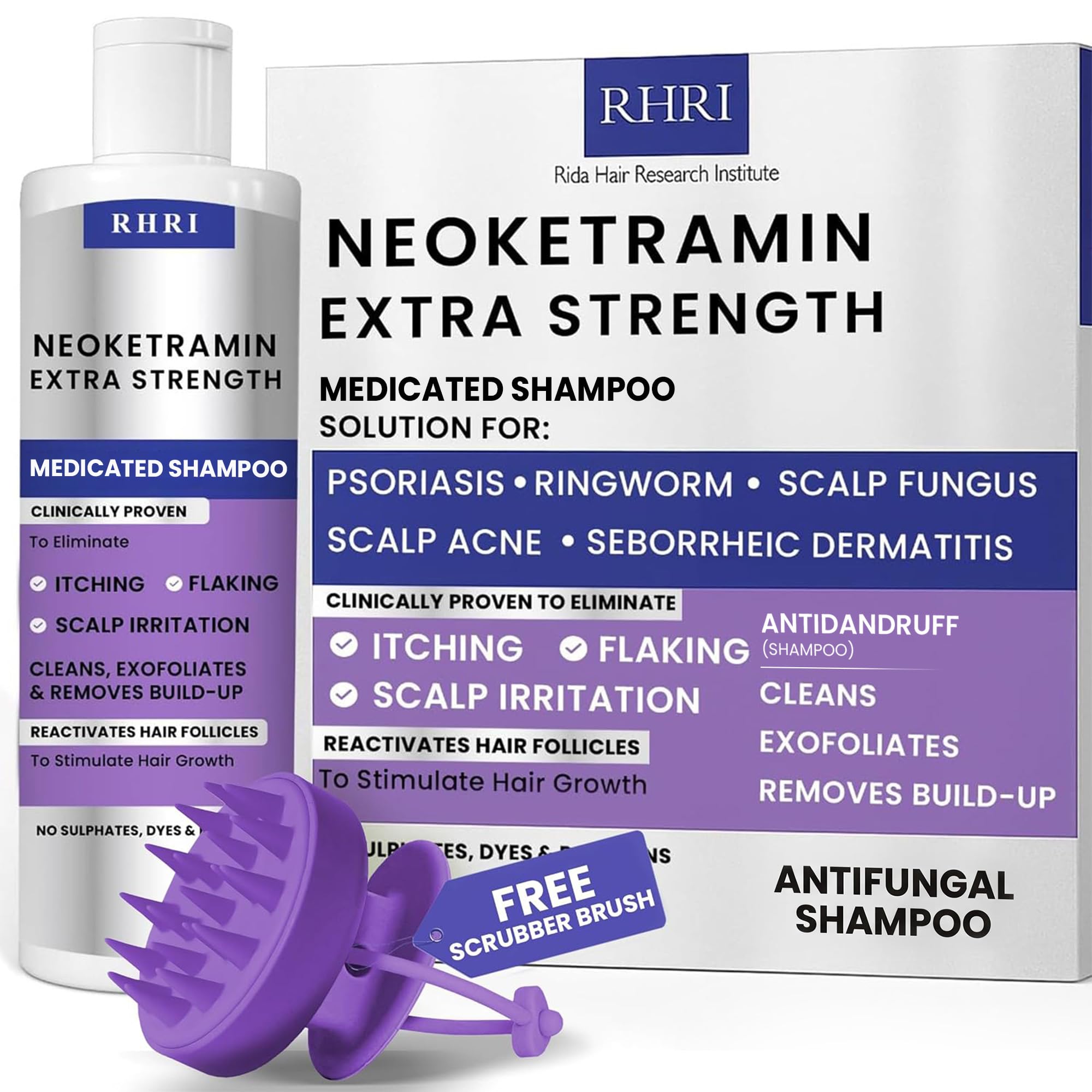 Amazon.com : RHRI Anti Fungal Shampoo Anti Dandruff Medicated for