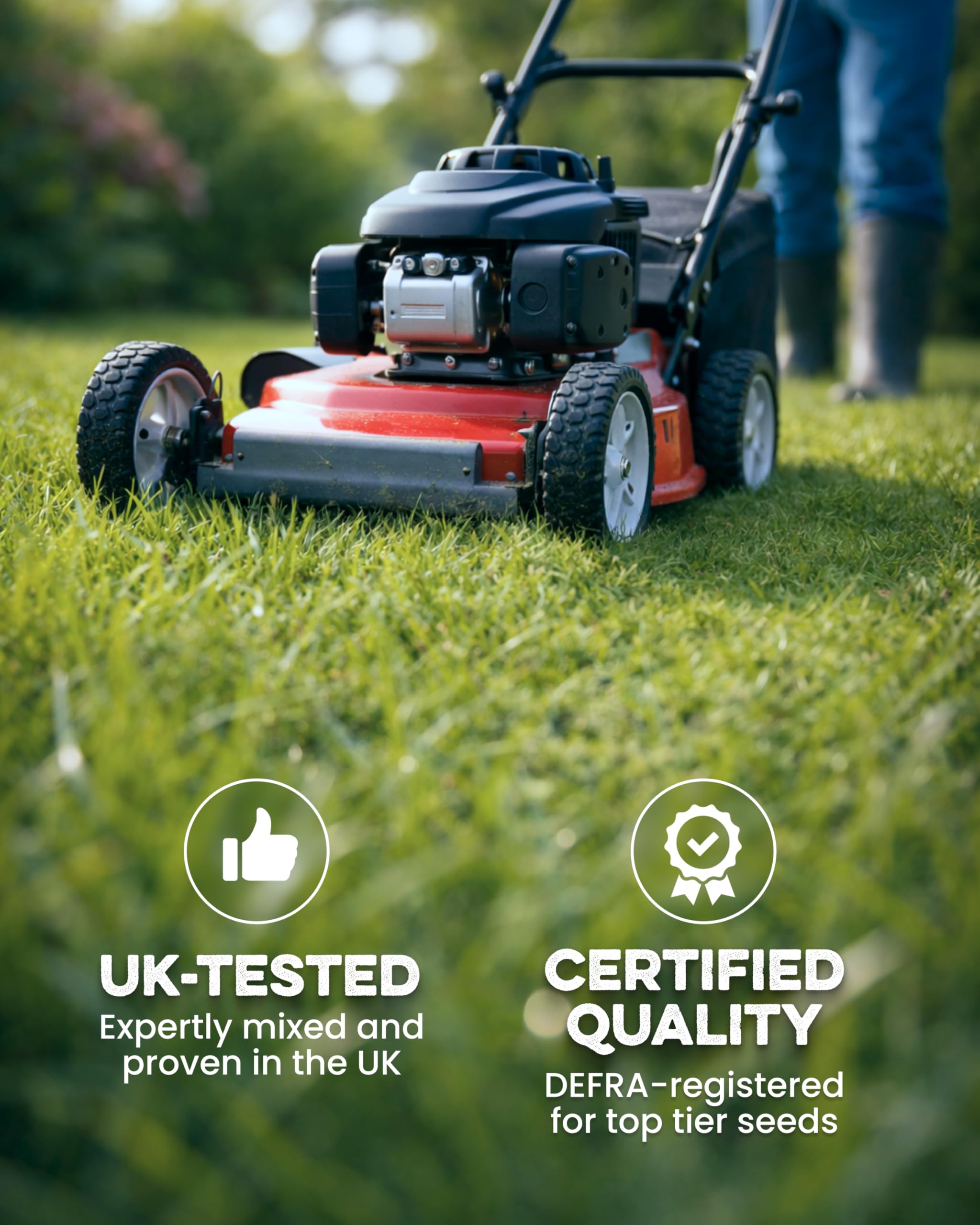 Grassias Fast Growing Grass Seed – 1.70KG Premium Quality Lawn Seed for Overseeding & New Lawns – Hard Wearing & Pet Friendly - Perfect for UK Lawns - Winter & Defra Approved — view 7