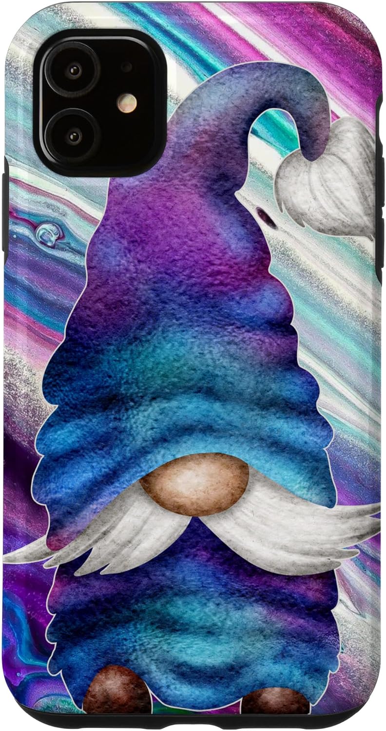 Purple Gnome For Mermaid Lover Space Rainbow Cute Cosmic Case for iPhone 12/12 Pro