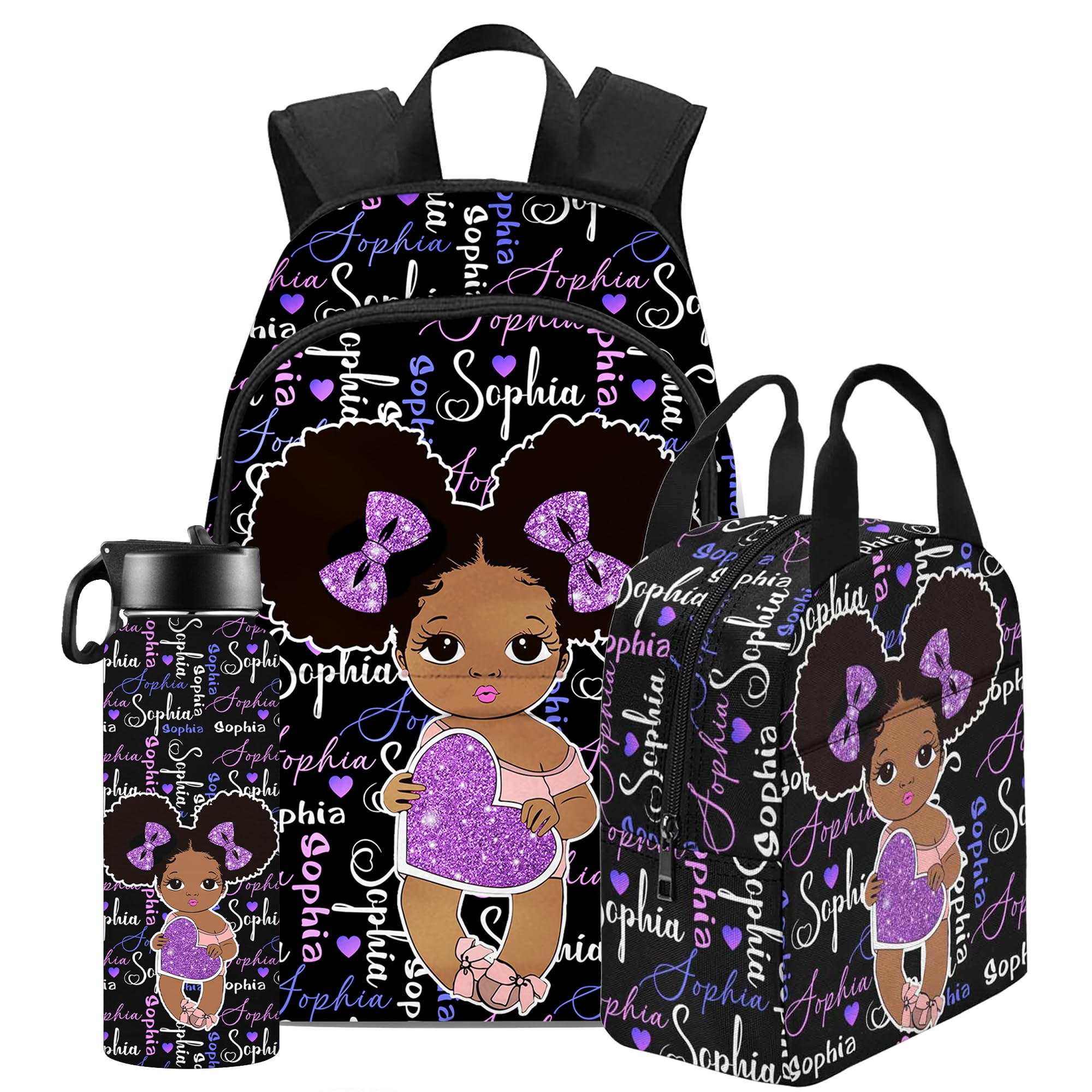 Jaydouble Back to School Gifts for Daughter Niece Granddaughter Custom Kids Backpack Personalized Backpack for Girl Customized Colorful Backpack