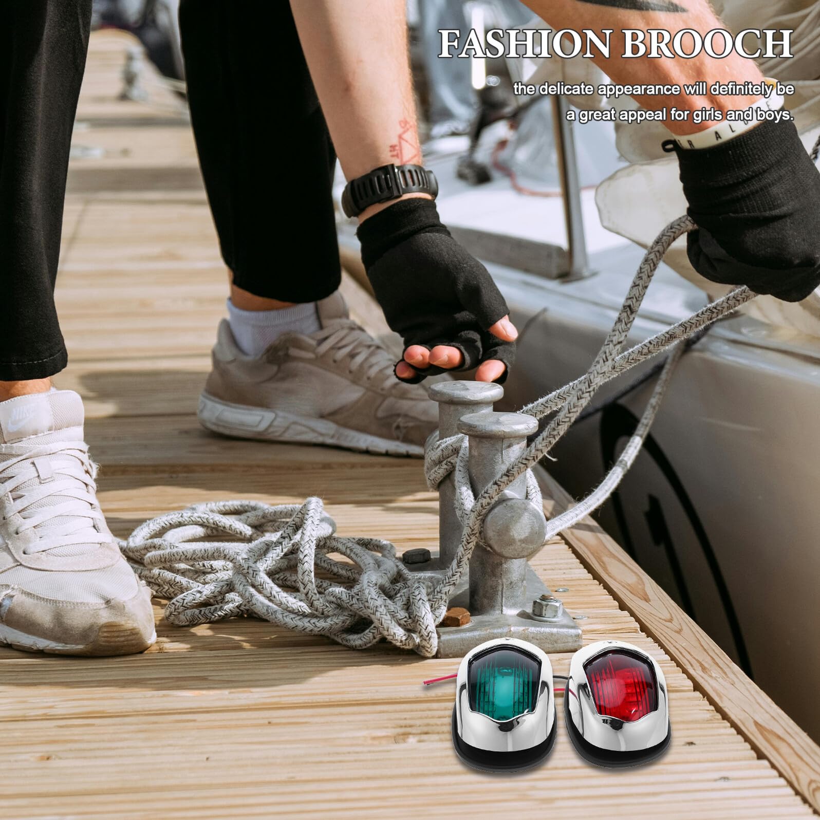ABOOFAN 2pezzi Luci di Navigazione LED per Barca 12v Impermeabili per Barca da Pesca e Scafo Veloce Corpo in Abs e Acrilico Argento per Uso Notturno