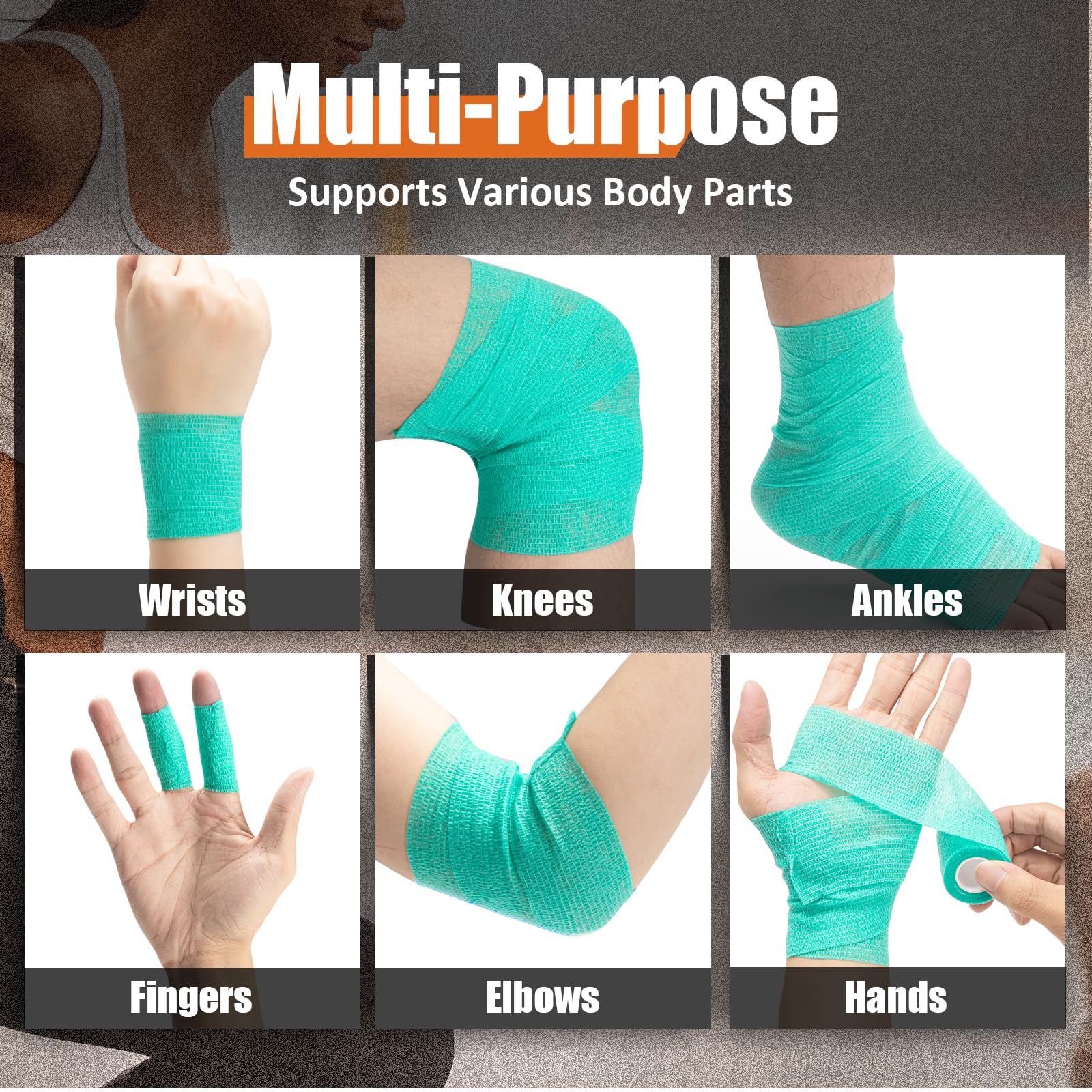 Elastic Bandage Wrap - Adhesive & Breathable -3