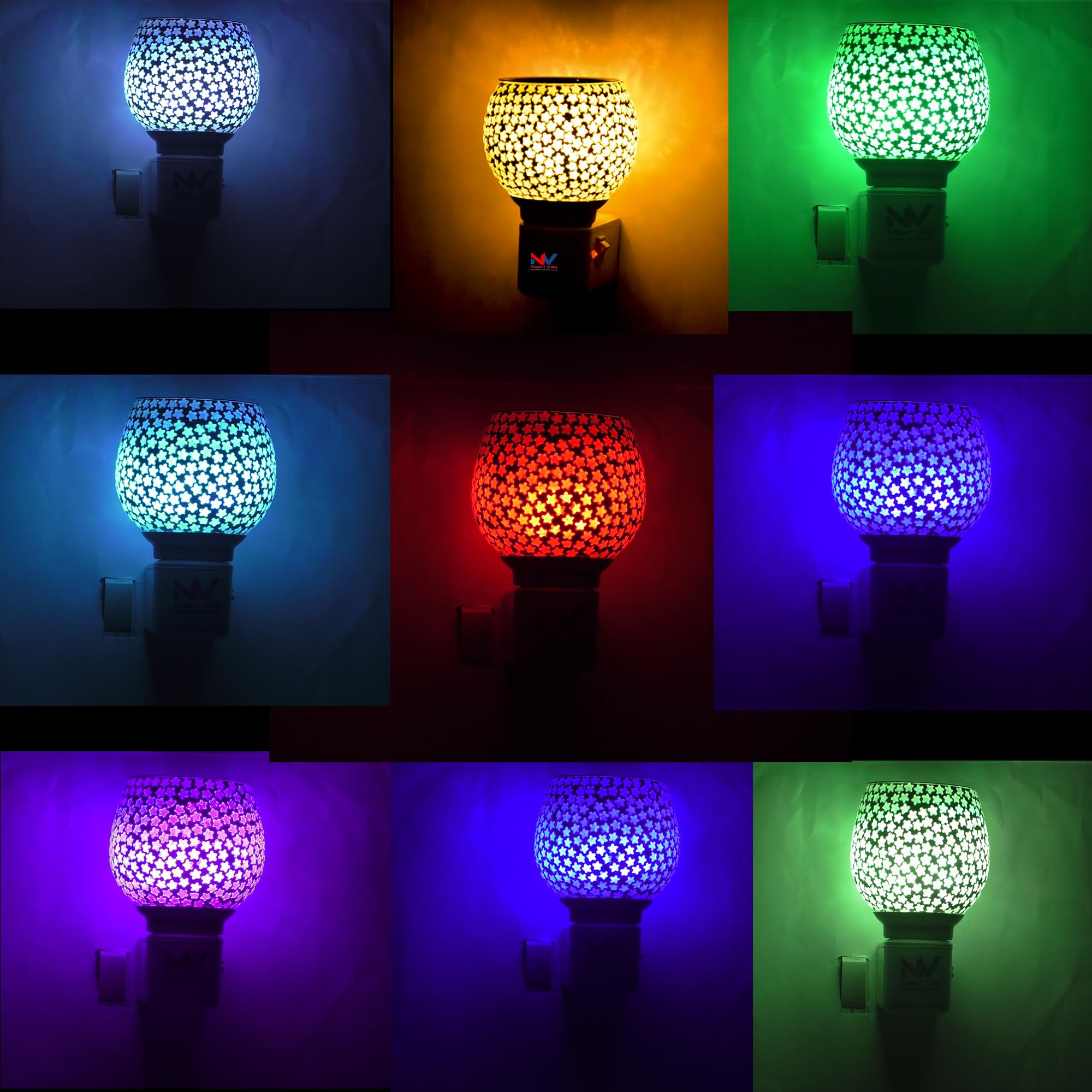 NAARI VILLA Electrical Aroma Burner | Night Lamp | Kapoor Dani | Oil Diffuser | Home Decor and Gift Product | Model: Silver Stars with Colour Change Light (B0CXPBTH5P) Amazon Price History, Amazon Price Tracker