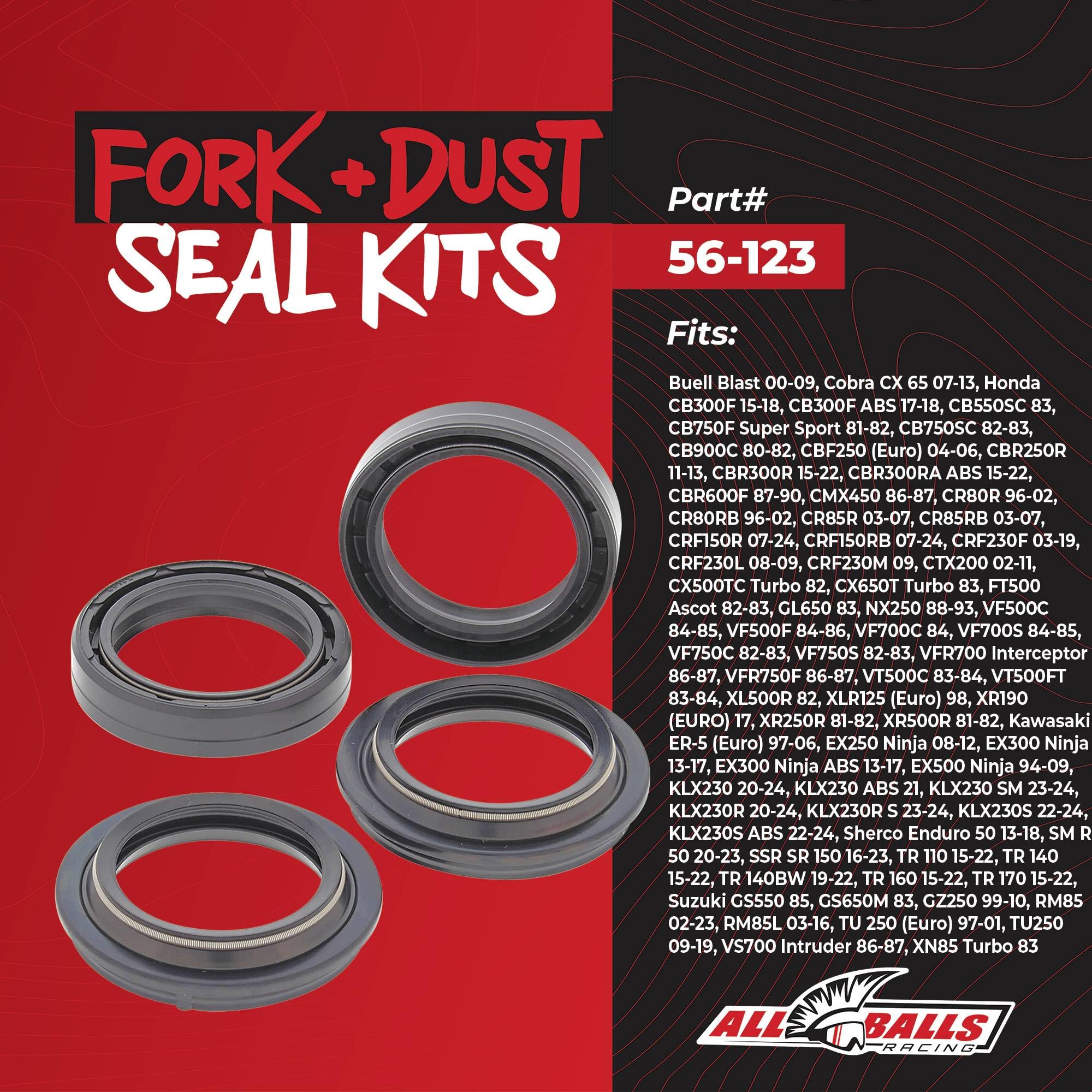 All Bolas 56 – 123 Tenedor y Polvo Seal Kit